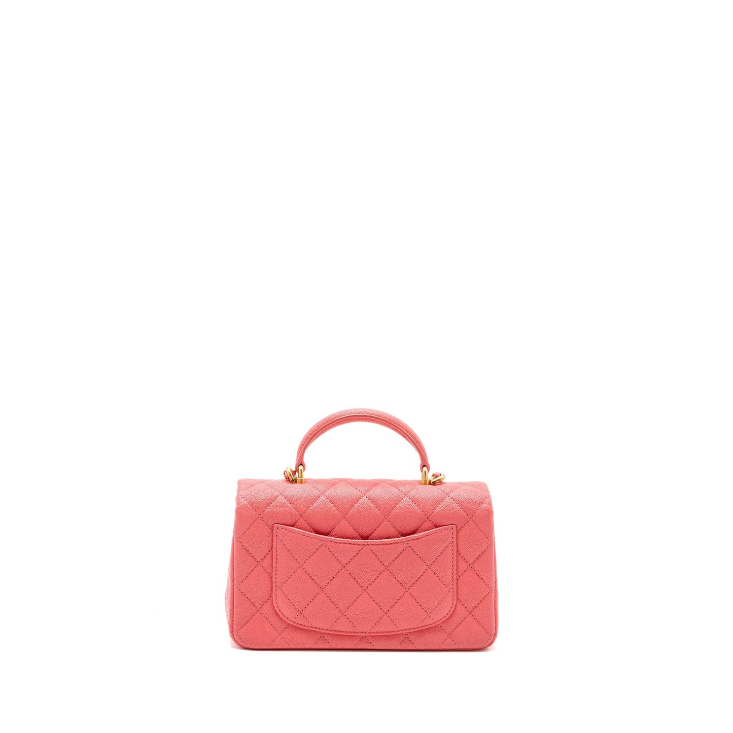 Chanel Top Handle Mini Rectangular Flap Bag Caviar Pink