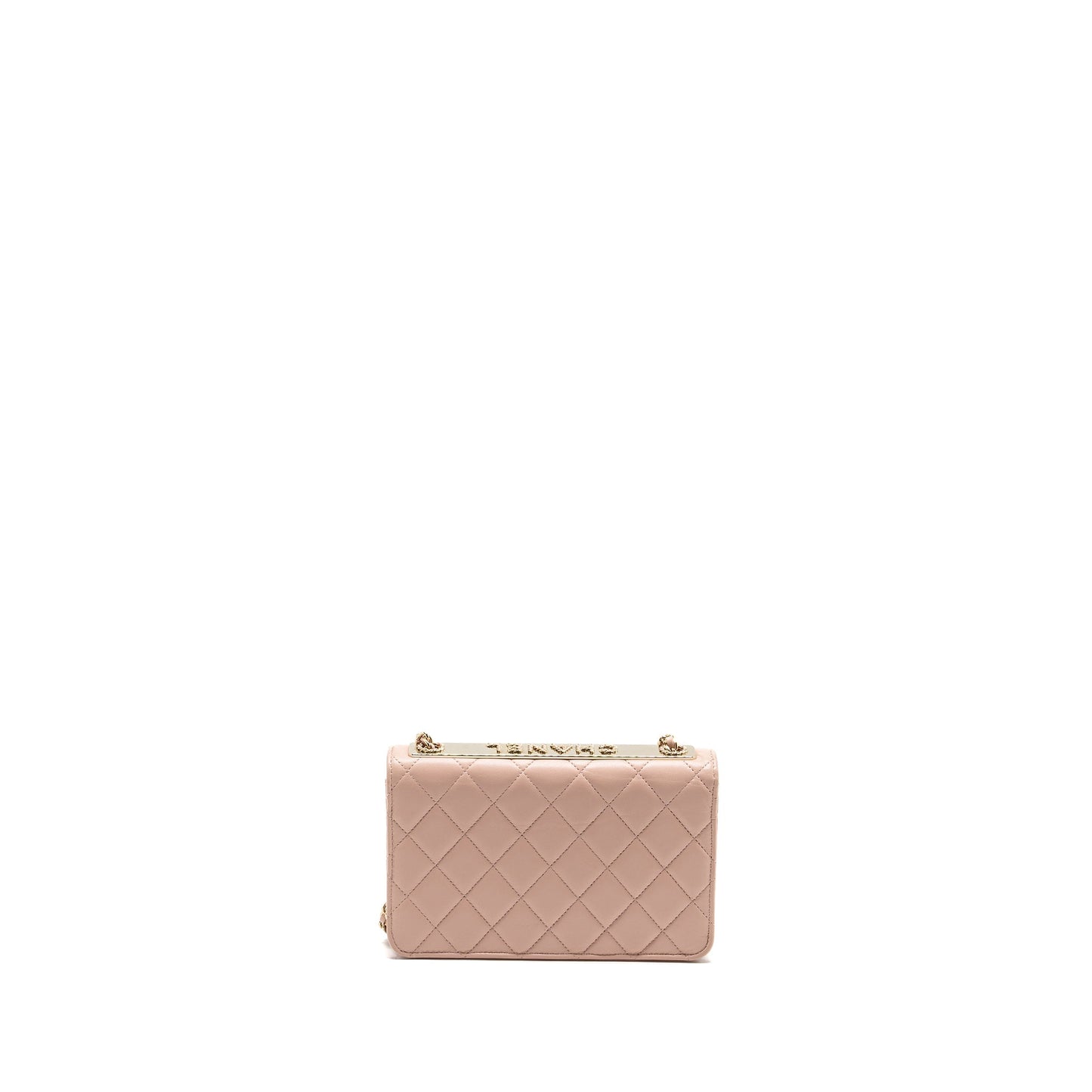 CHANEL Trendy CC Quilted Wallet On Chain Lambskin Light Pink L (microchip)