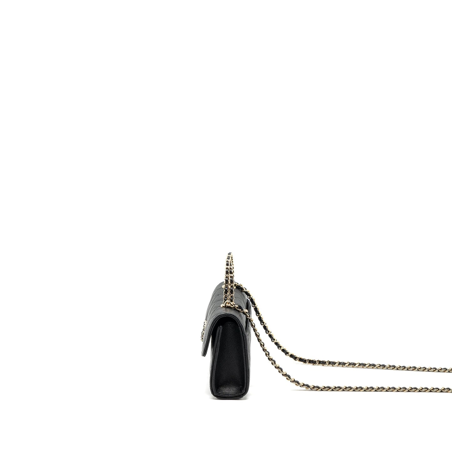 Chanel 23P Top Handle Mini Flap Bag Caviar Black L (Microchip)