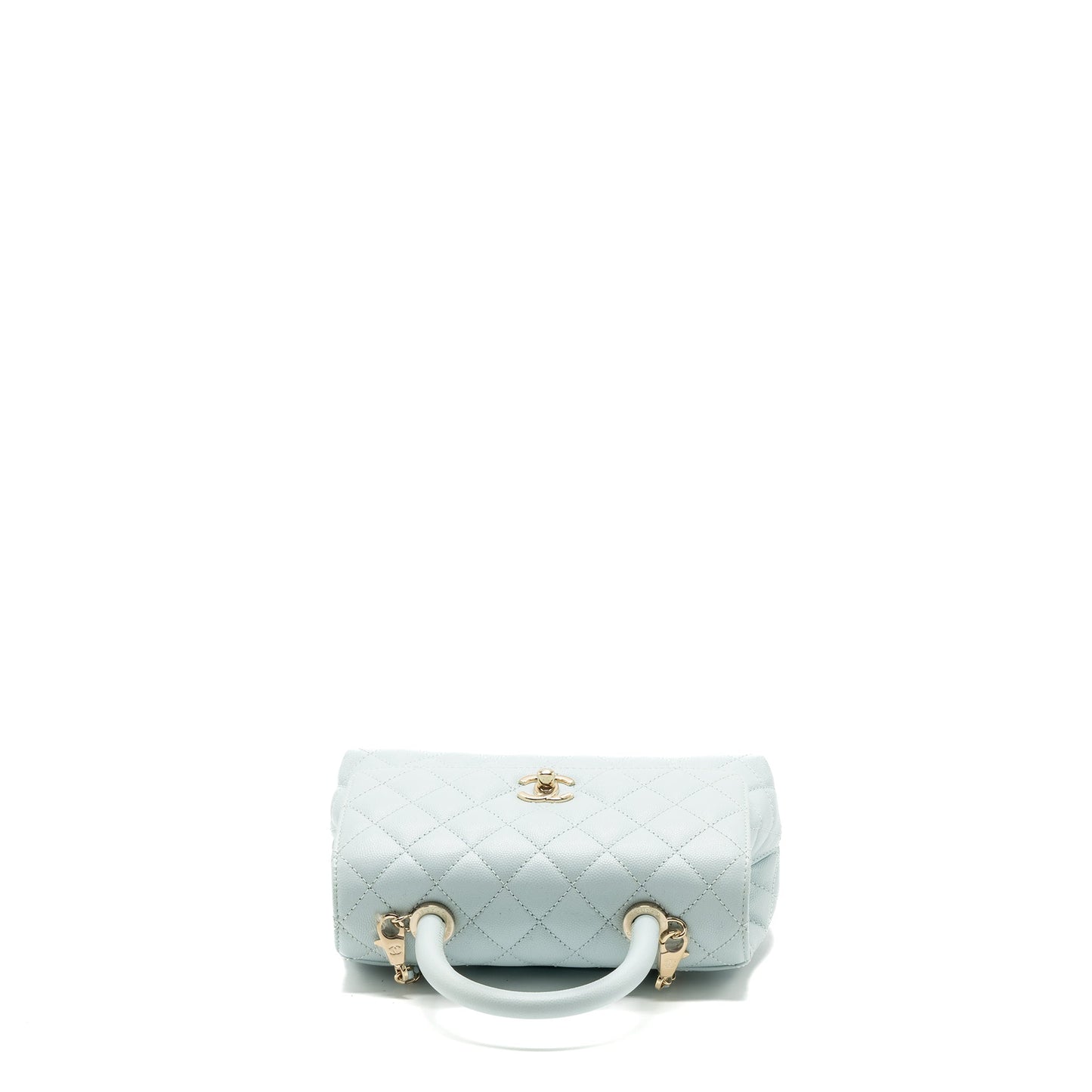 Chanel small coco handle caviar light blue L (microchip)