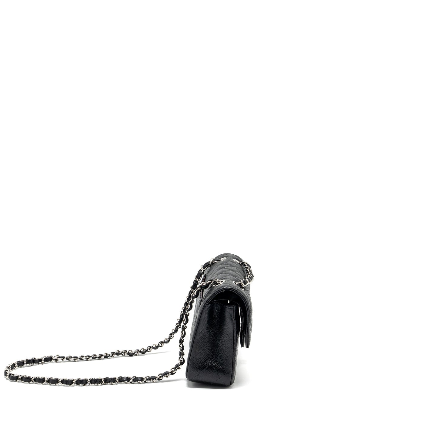 Chanel Small Classic Double Flap Bag Caviar Black  (microchip)