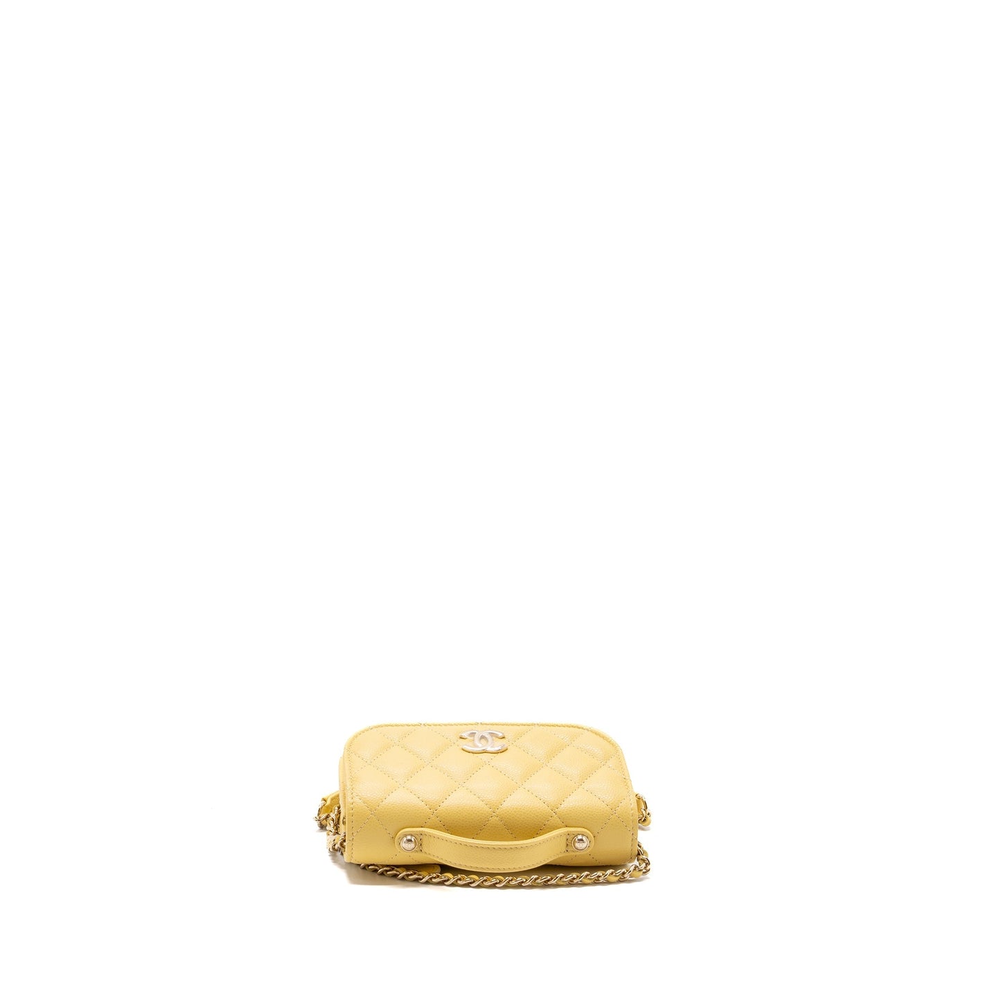 Chanel Mini Business Affinity Wallet On Chain Caviar Yellow L (microchip)