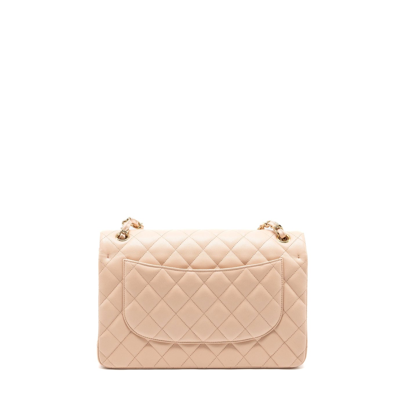 Chanel Jumbo Classic Double Flap Bag Caviar Beige L (Microchip)