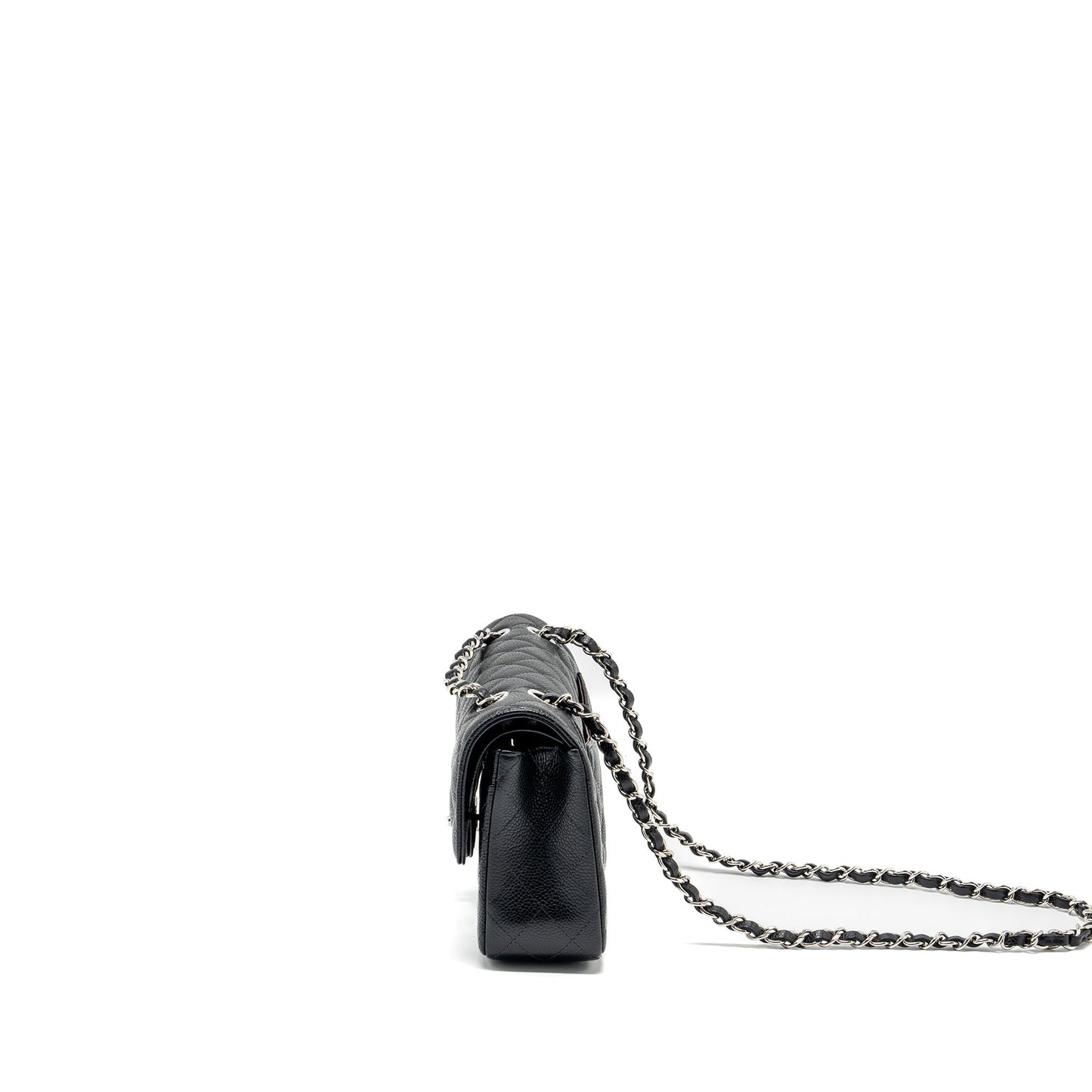 Chanel Small Classic Double Flap Bag Caviar Black  (microchip)