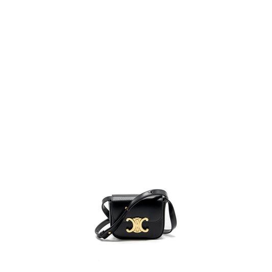 Celine Mini Claude Shiny Calfskin Black