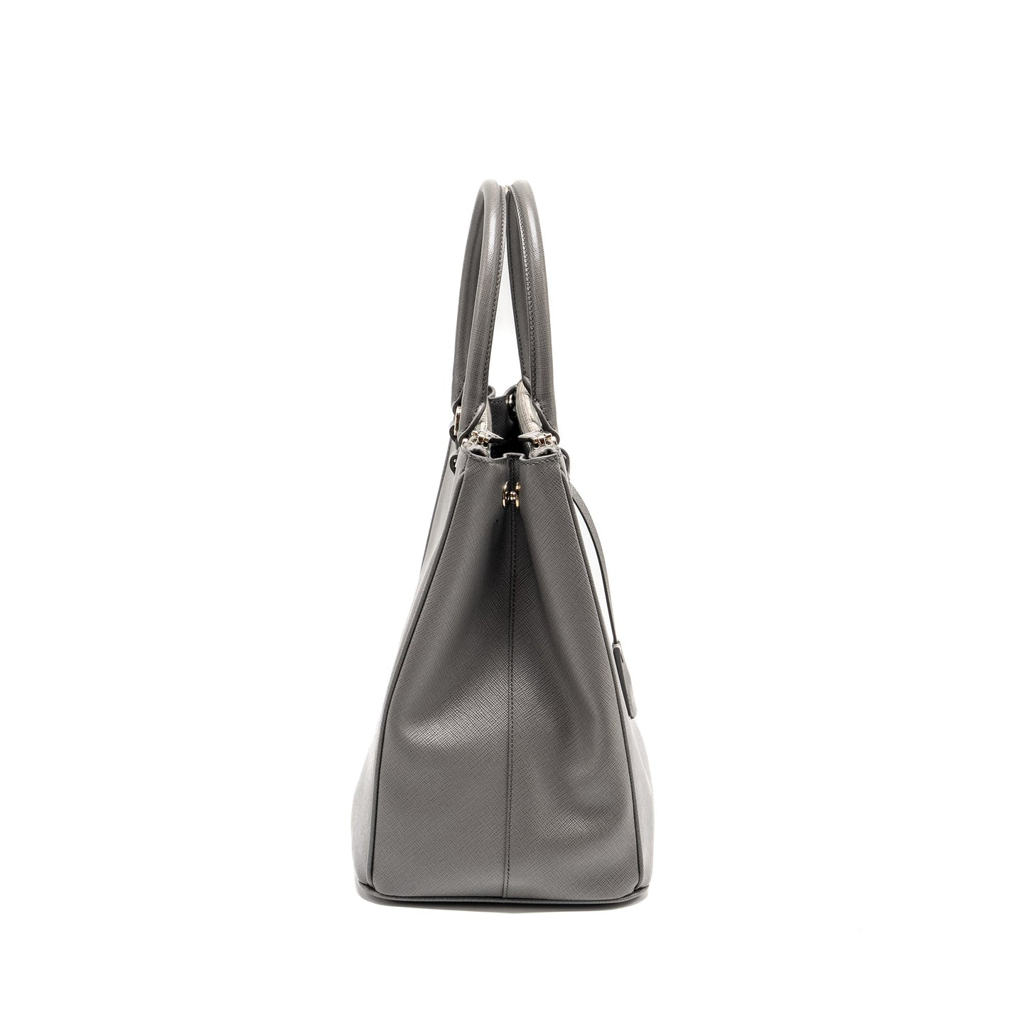 Prada Galleria Saffiano Tote Purse Calfskin Grey