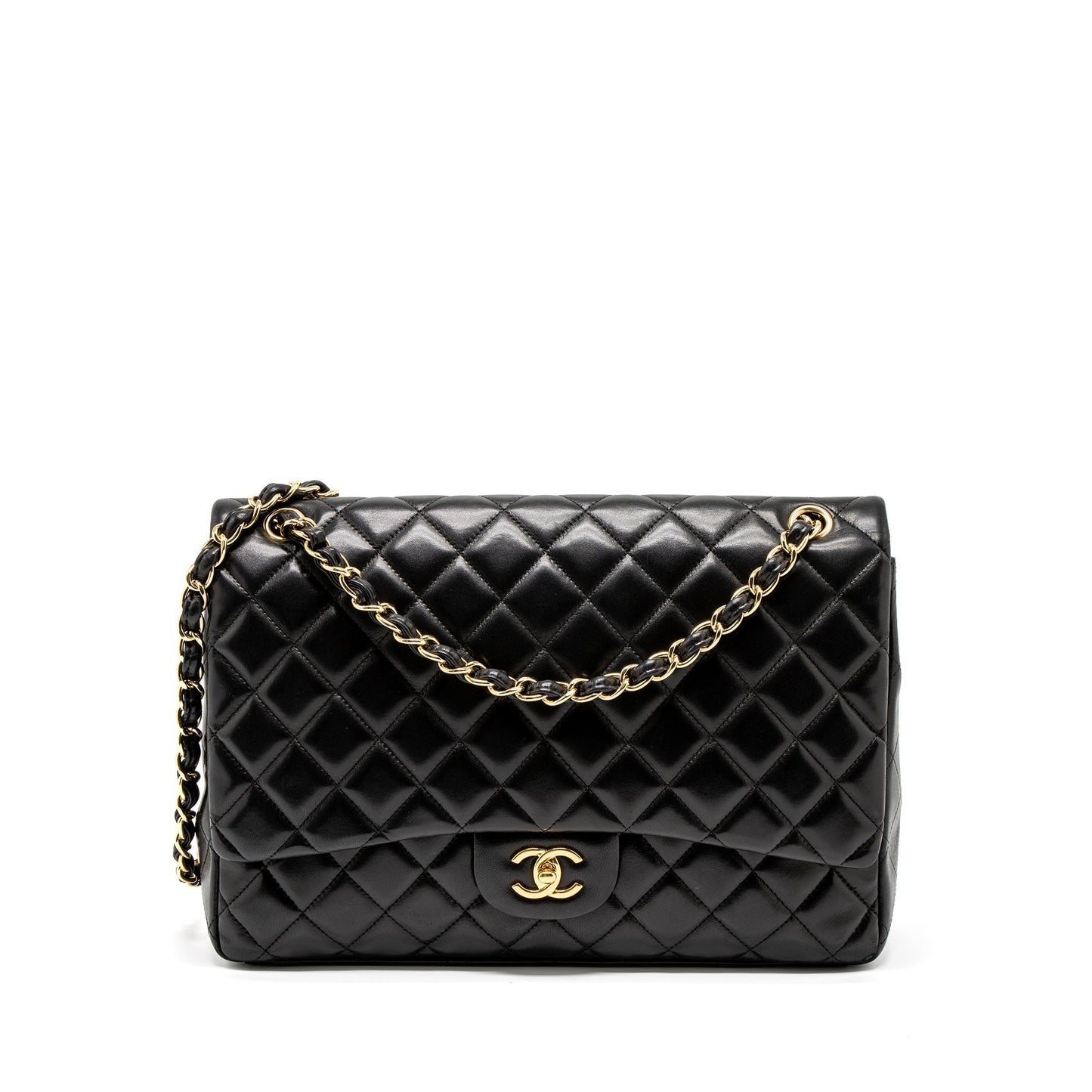 Chanel Maxi Classic Single Flap Bag Lambskin Black