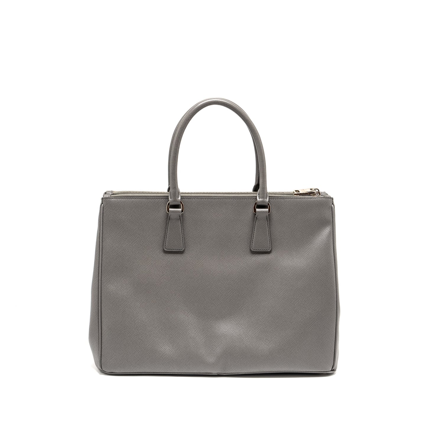 Prada Galleria Saffiano Tote Purse Calfskin Grey