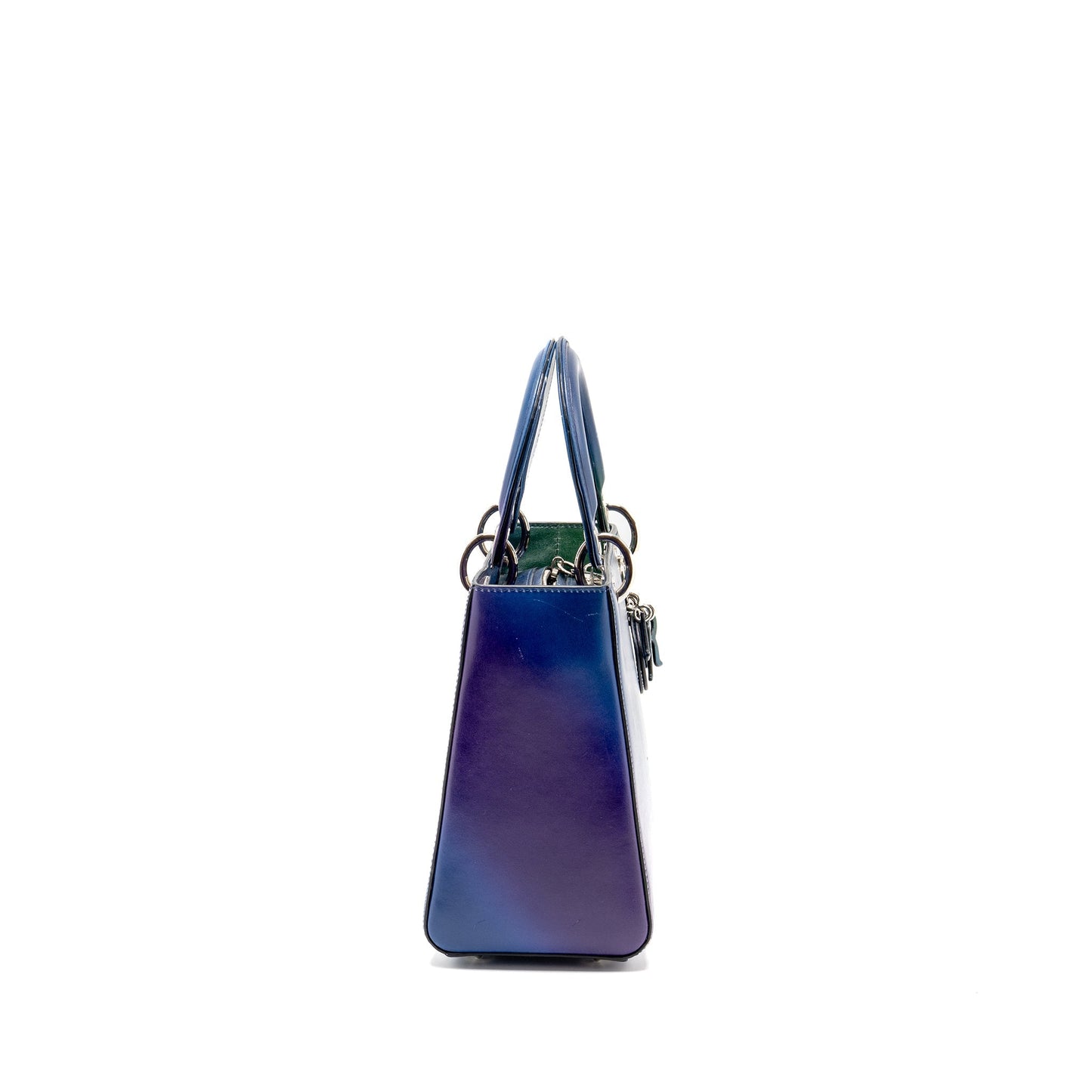 Dior Medium Lady Dior Box Calfskin Gradient Blue/Purple/Green