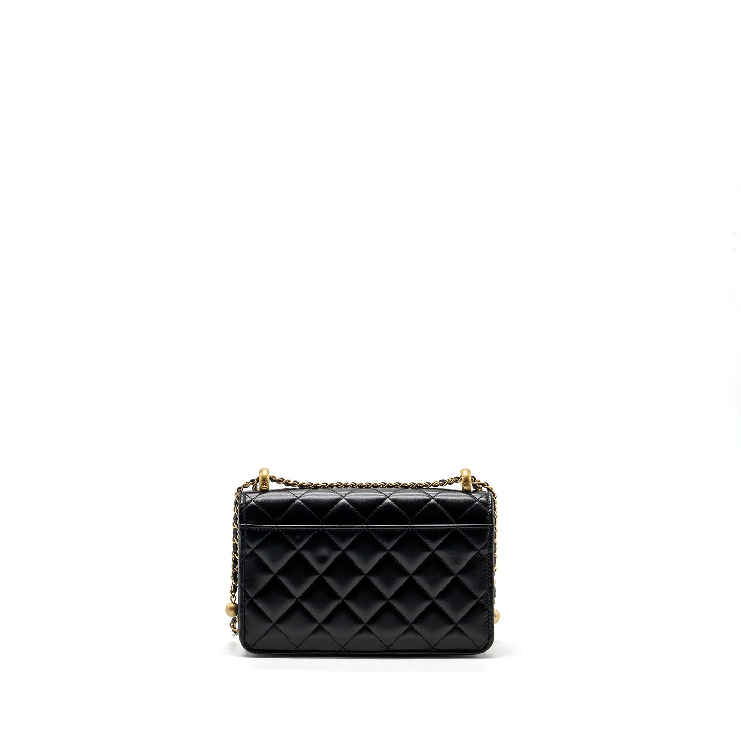 Chanel 24C gold Crush wallet on chain calfskin black  (microchip)