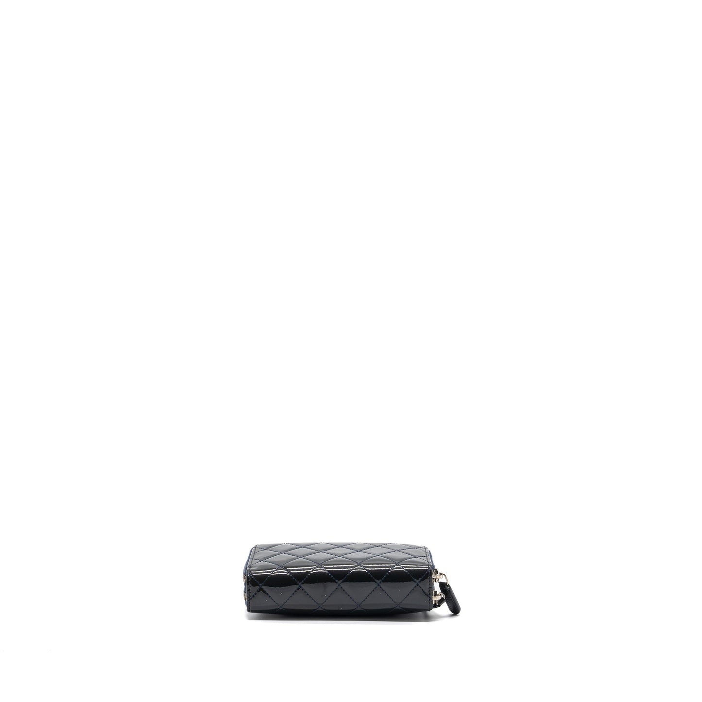 Chanel double Zip Wallet patent navy