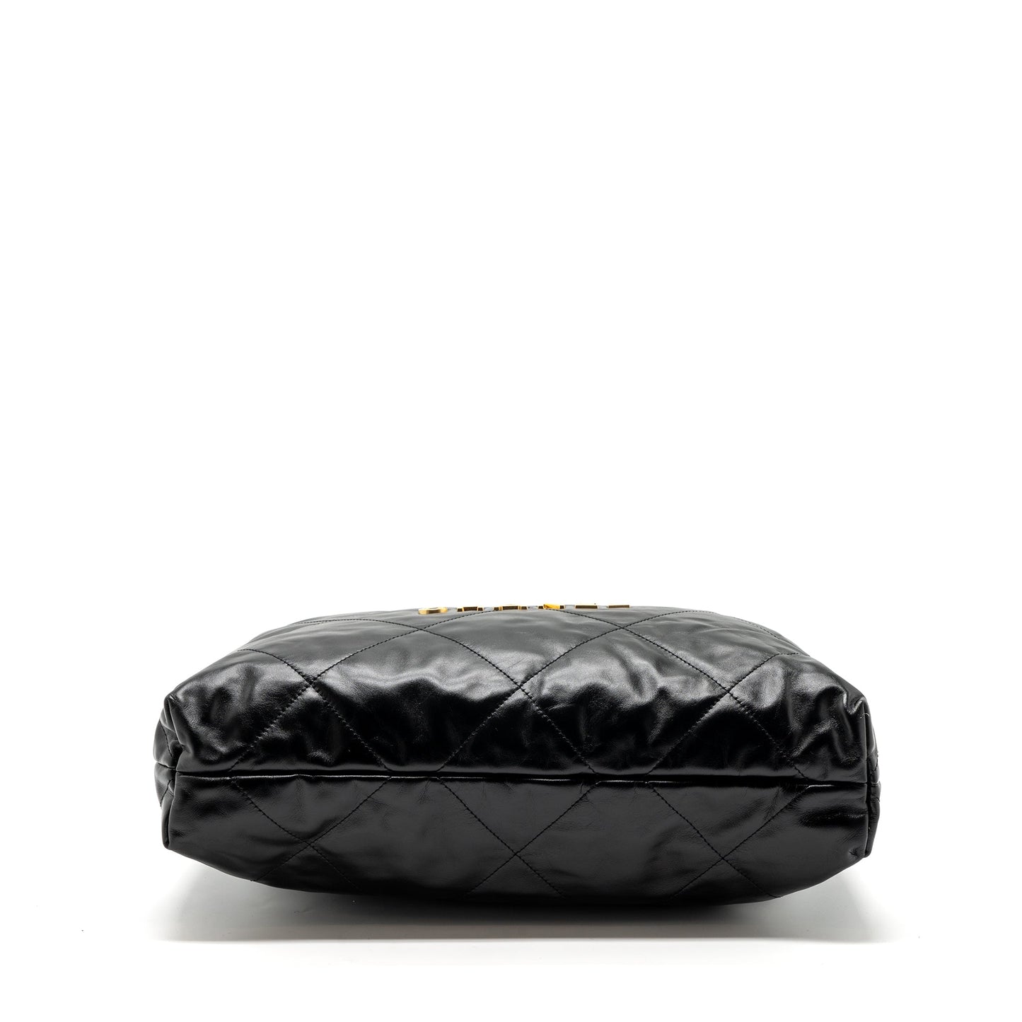 Chanel medium 22 bag shiny calfskin black  (Microchip)