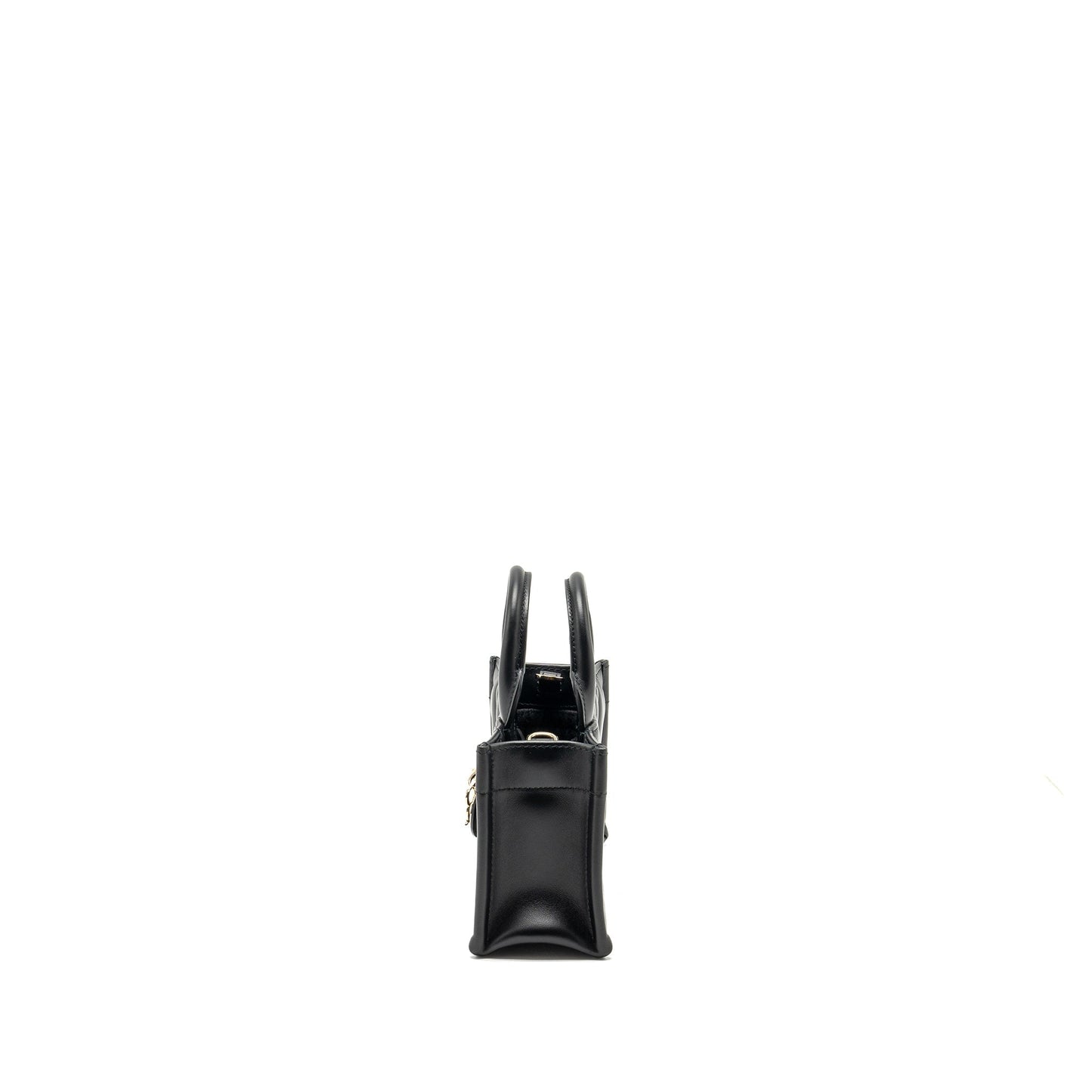 Dior Dioramour Mini Dior Book Tote Macrocannage Calfksin Black