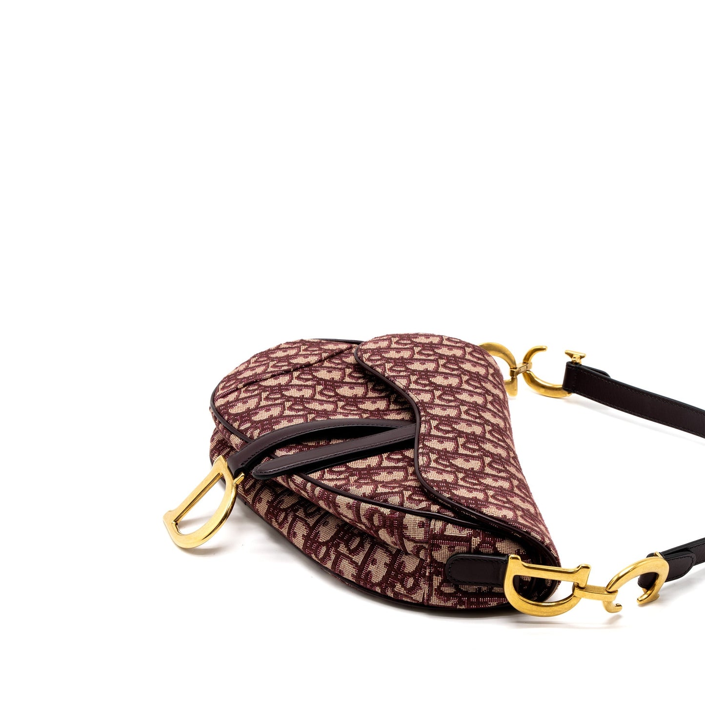 Dior Saddle Purse Red Oblique Embroidery