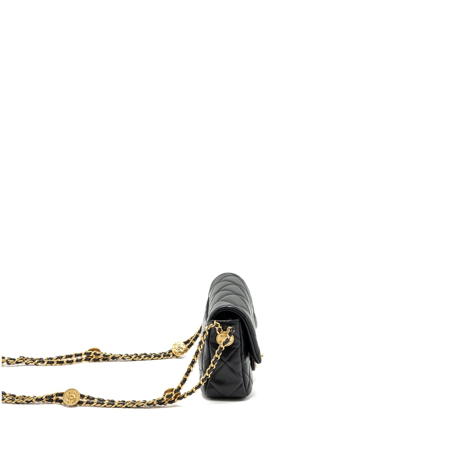 Chanel Mini Twist Your Button Flap Bag Caviar Black (Microchip)