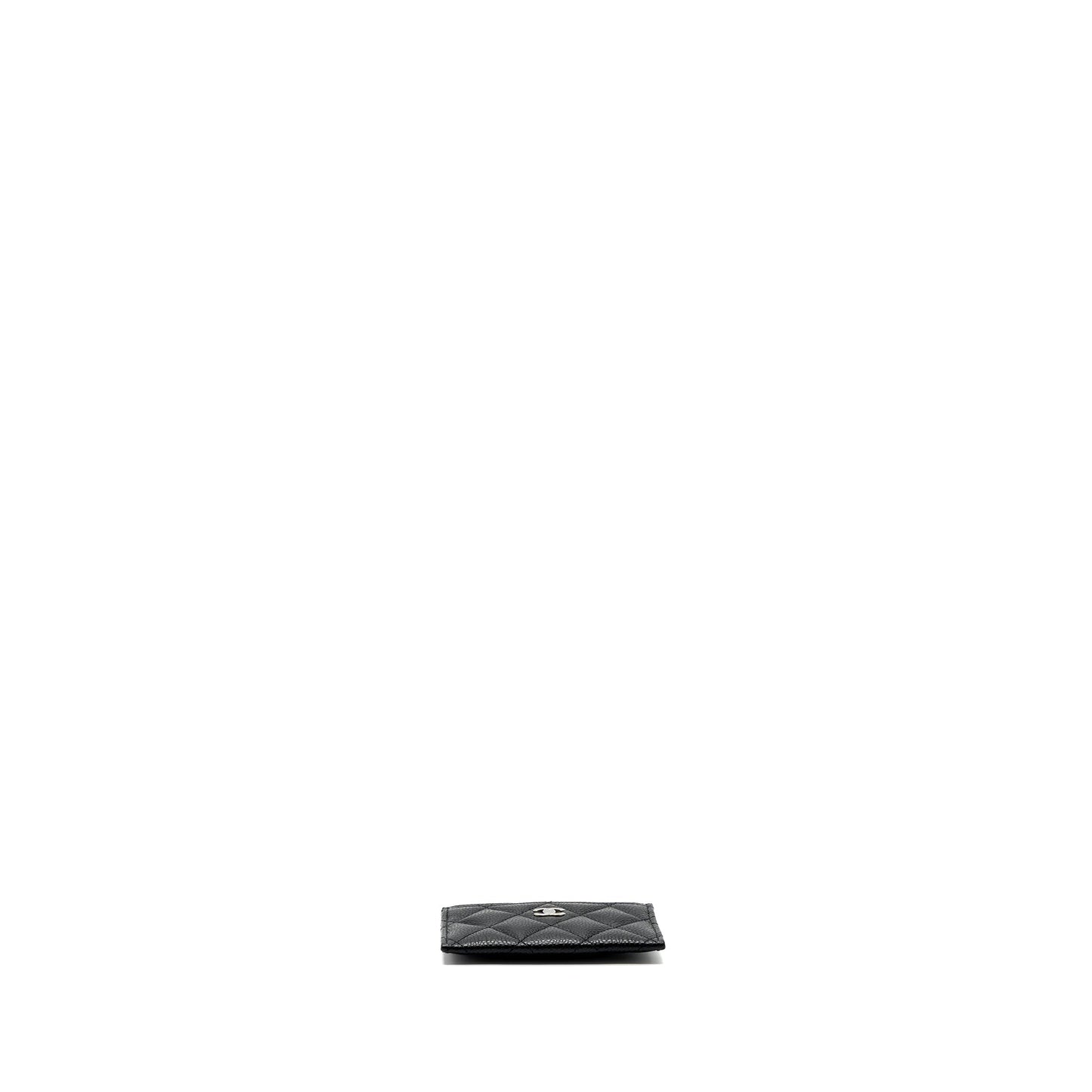 Chanel classic card holder caviar black