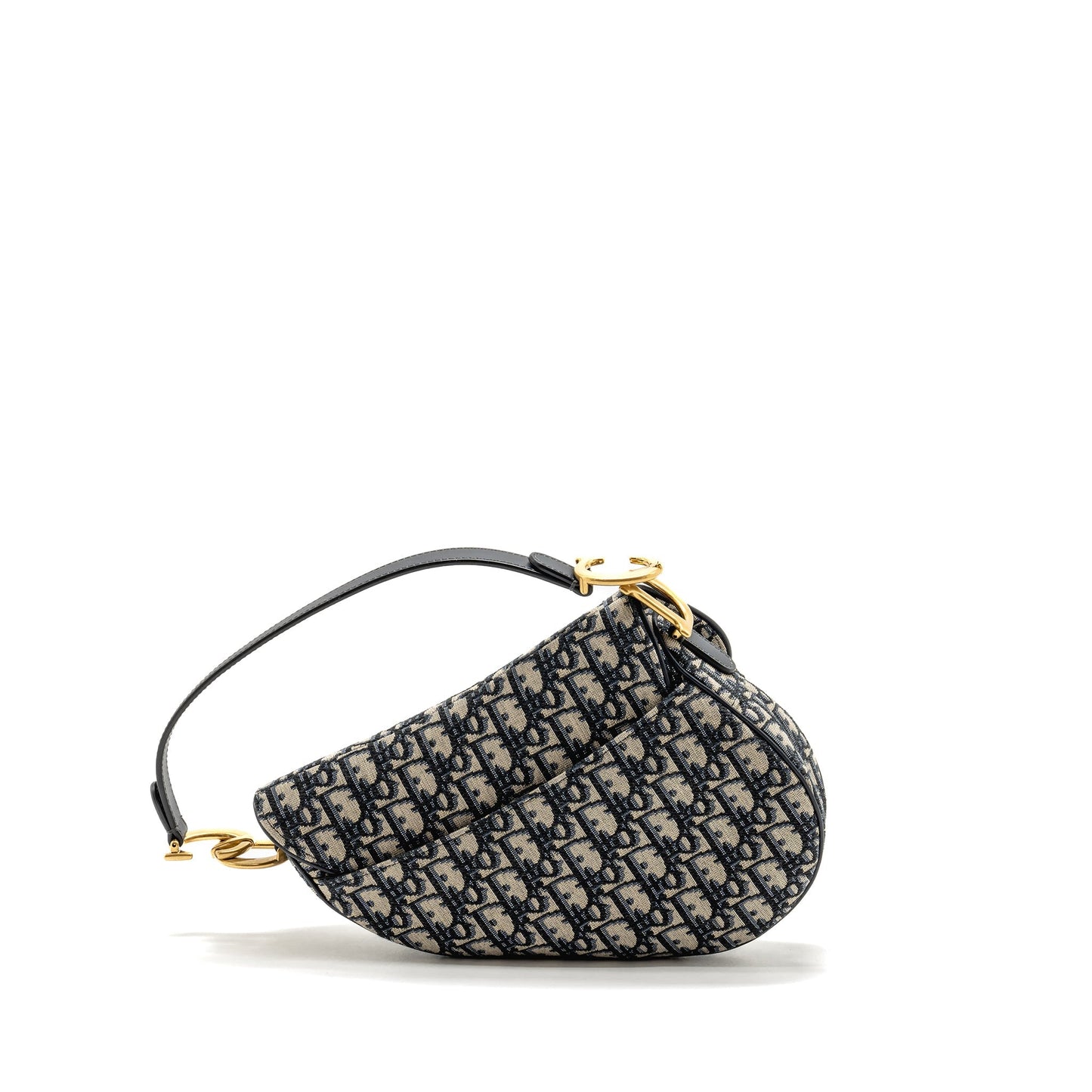 Dior Medium Saddle Purse Blue Oblique Canvas