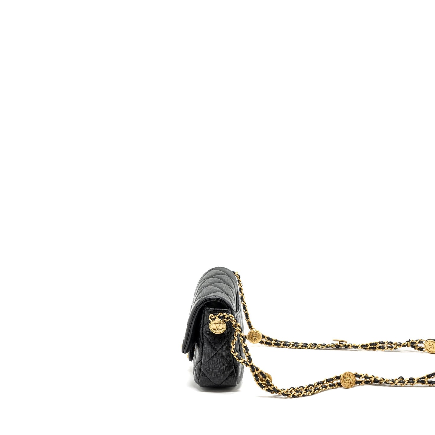 Chanel Mini Twist Your Button Flap Bag Caviar Black (Microchip)