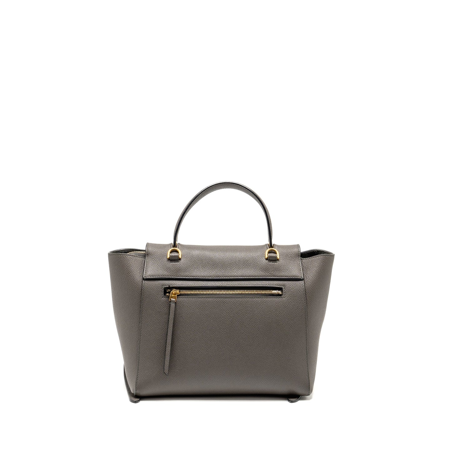 Luxury CELINE Micro Belt Bag Grained Calfskin Grey GHW