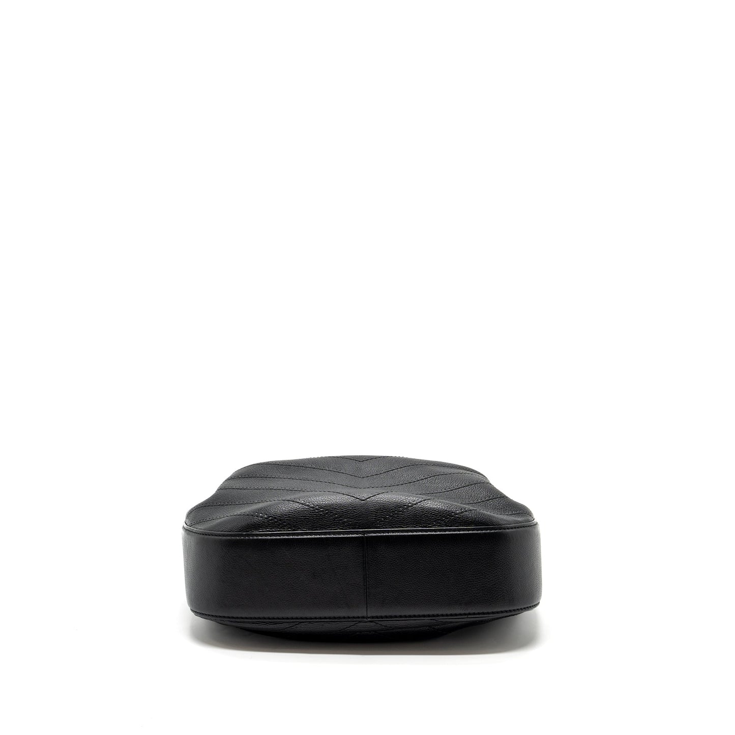 Chanel chevron bucket bag grained calfskin Black