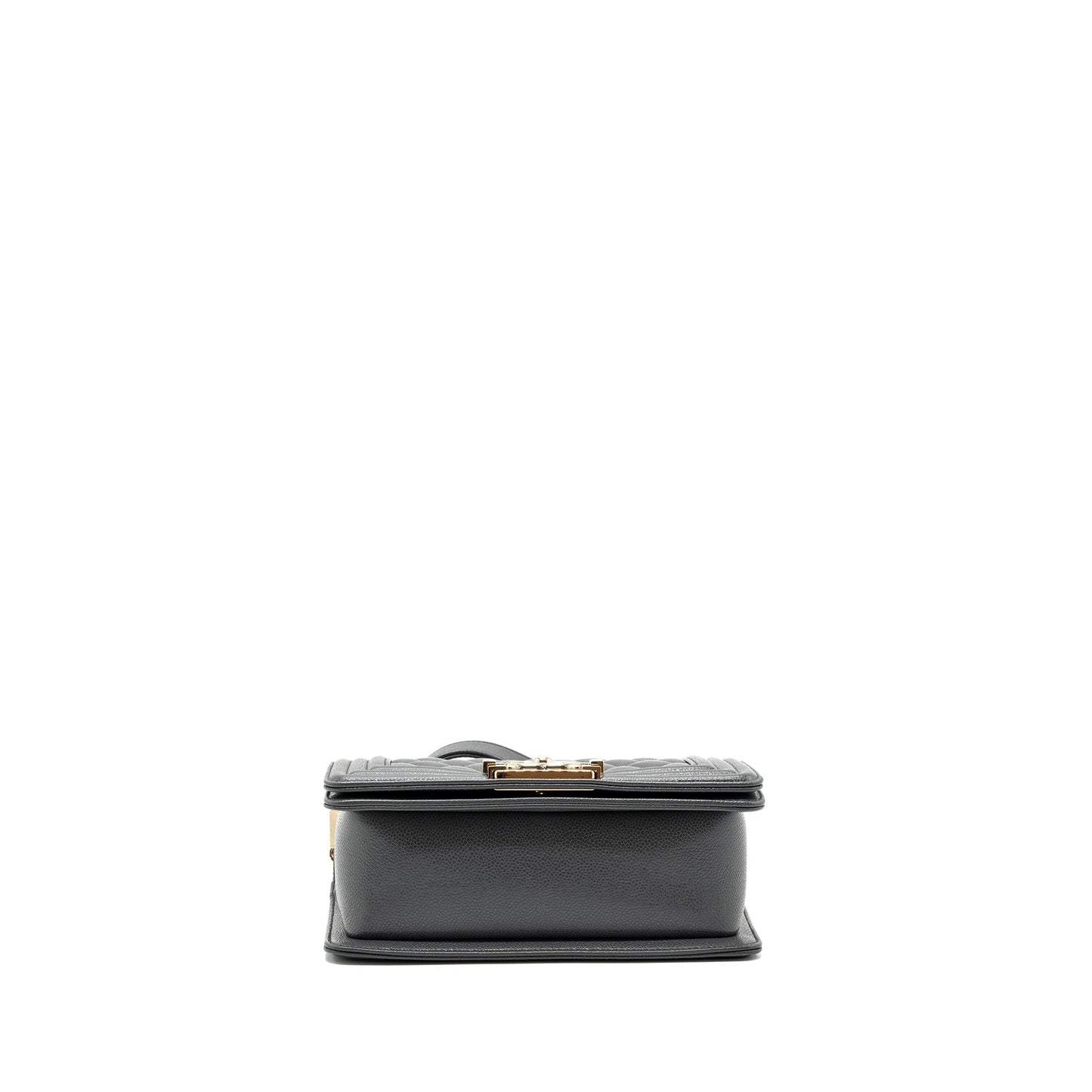 Chanel small boy bag caviar grey L (microchip)