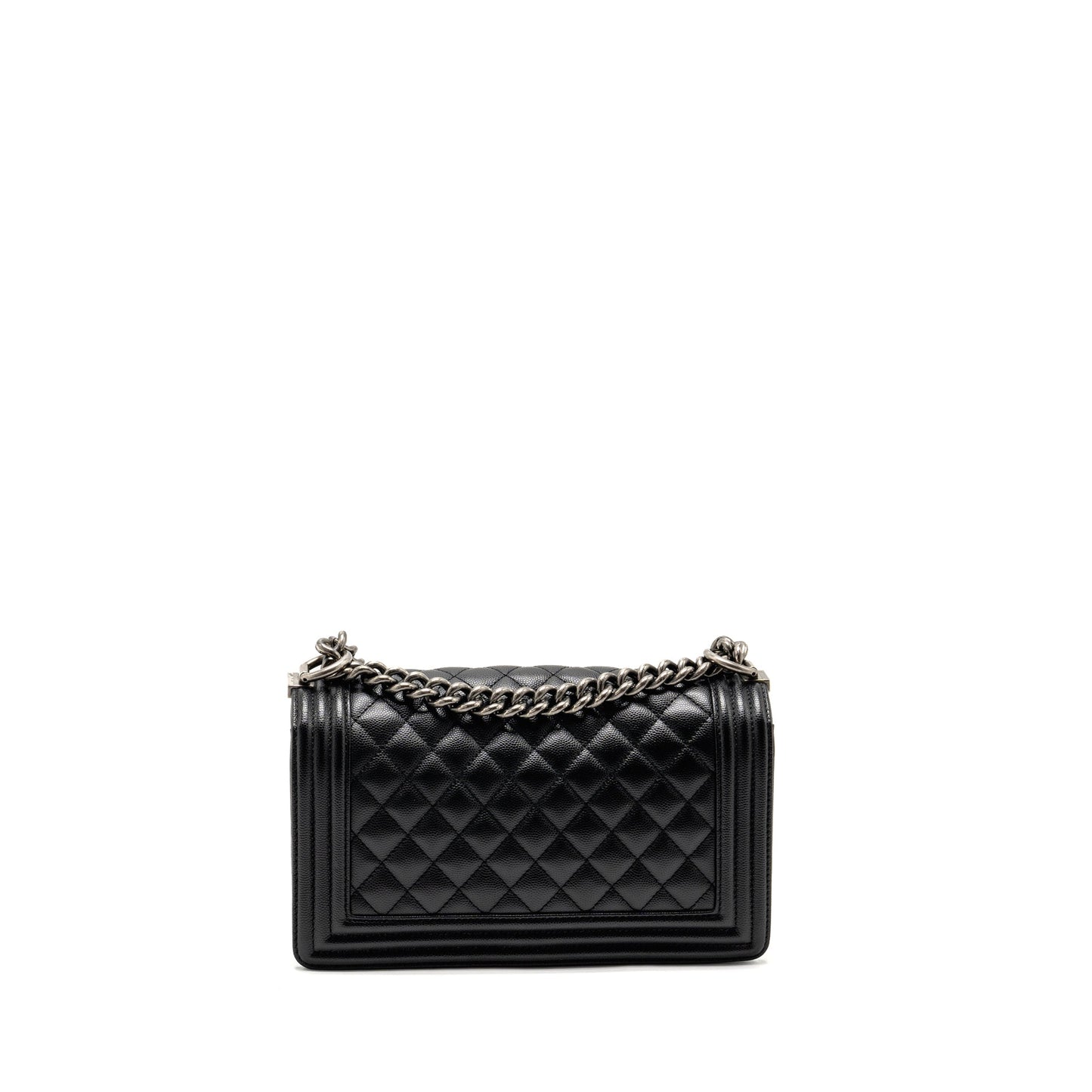 Chanel Medium Boy Bag Caviar Black  (Microchip)
