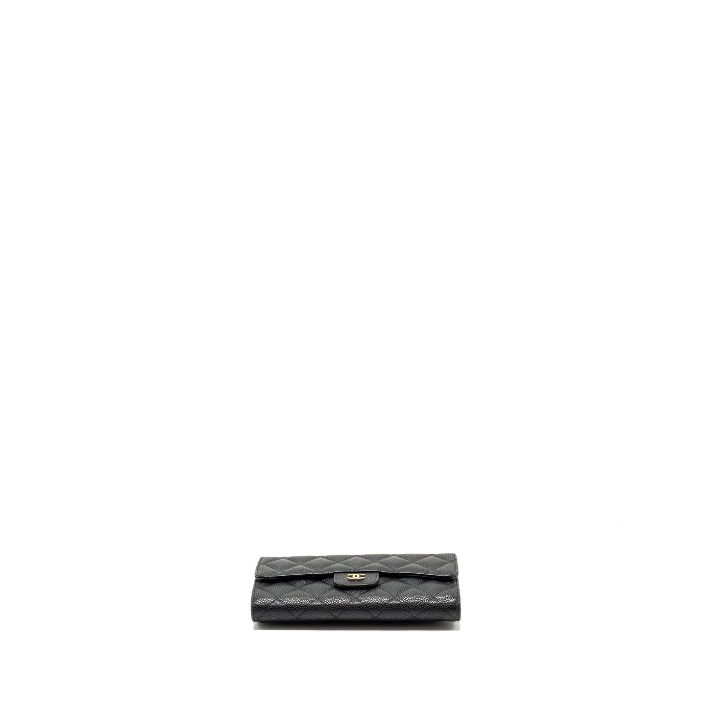 Chanel Classic flap long wallet Caviar black