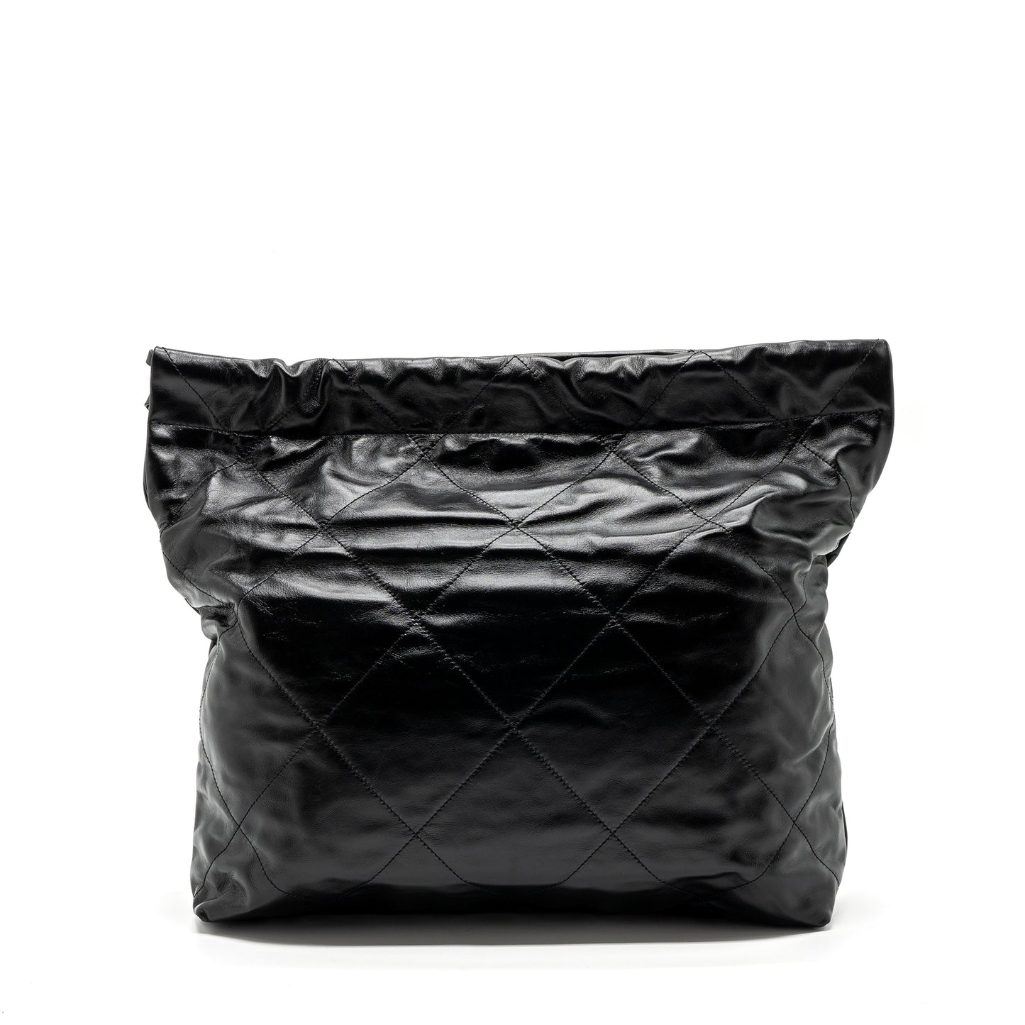 Chanel medium 22 bag shiny calfskin black  (Microchip)