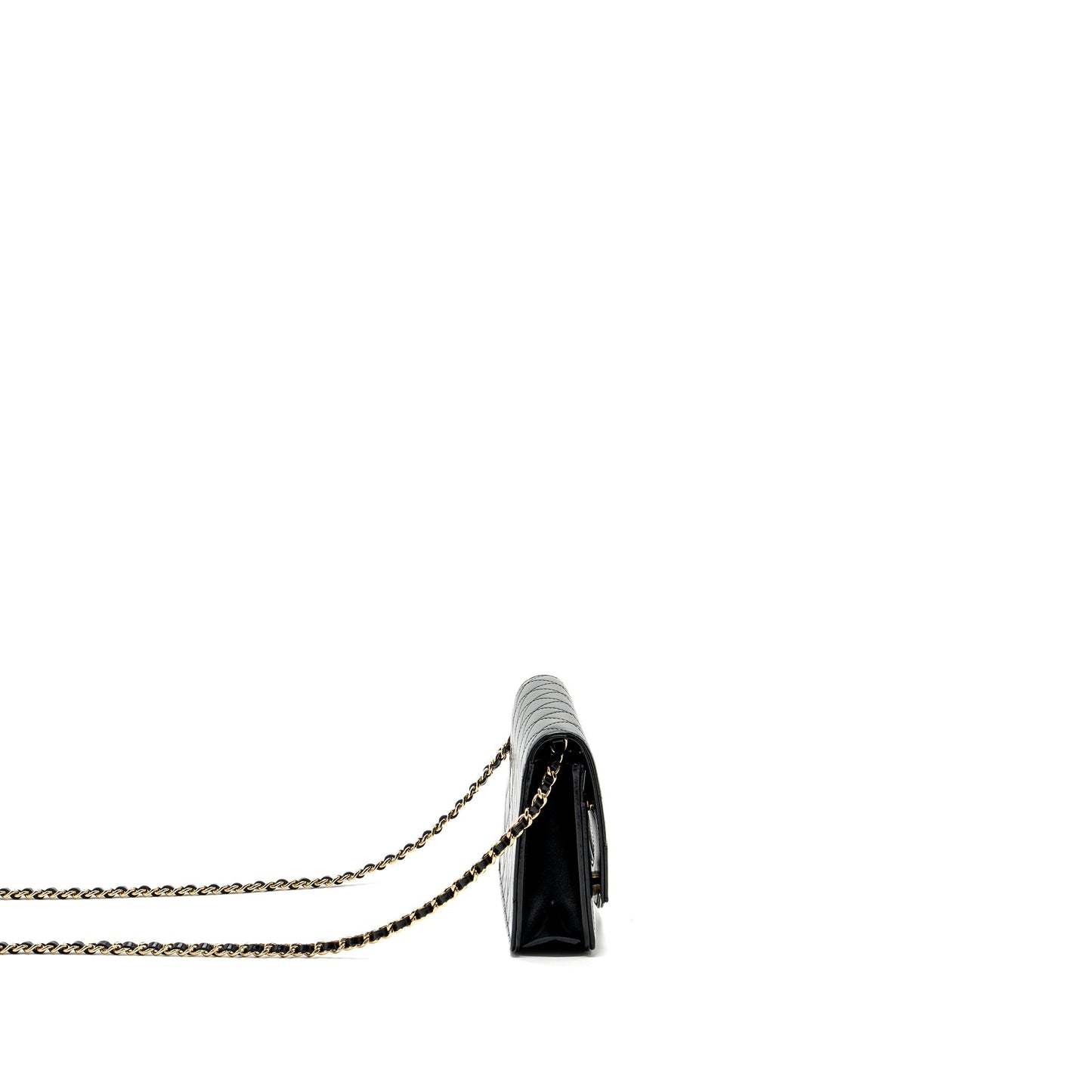 Chanel 24C 31 wallet on chain shiny calfskin black L (Microchip)