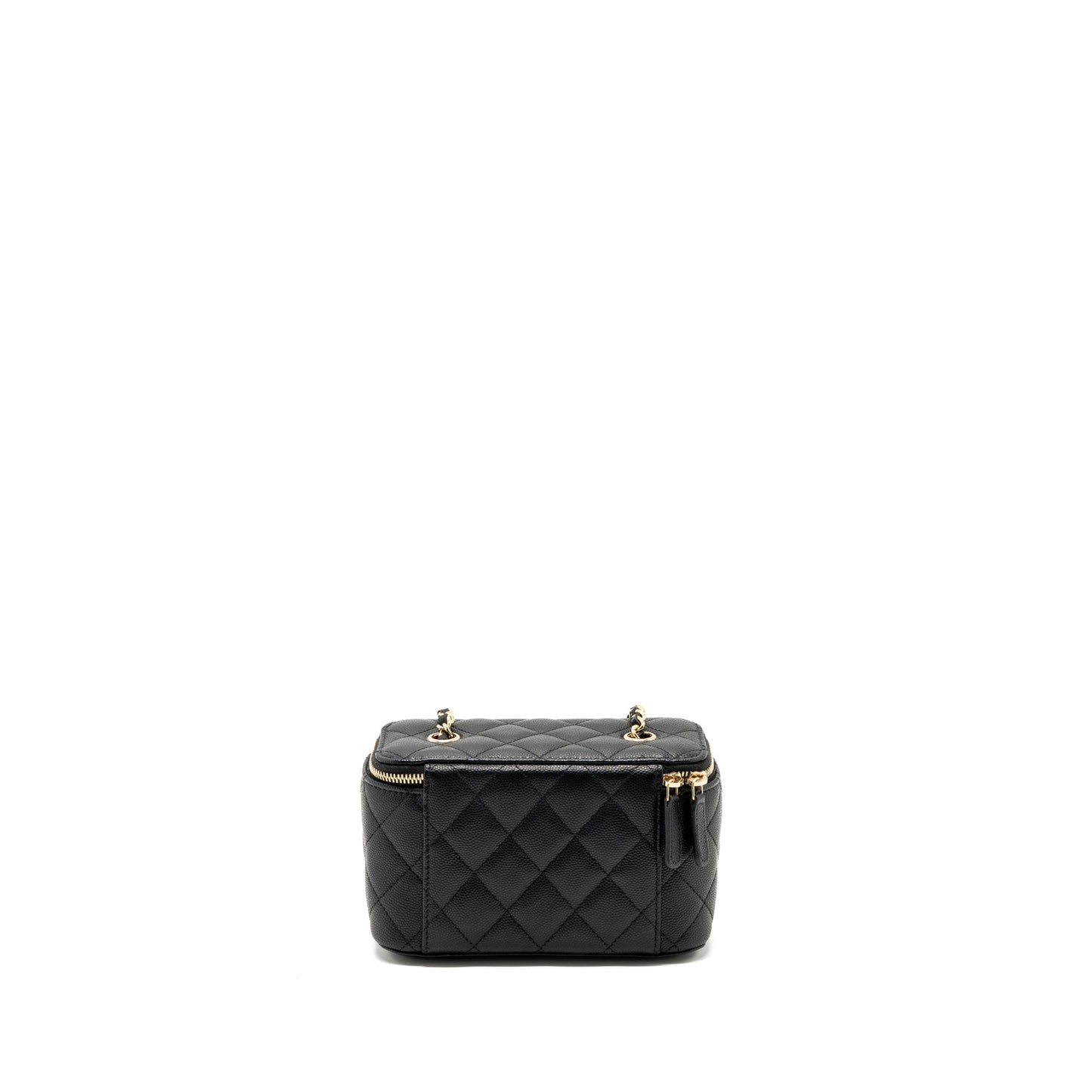 Chanel long vanity with chain caviar black L
