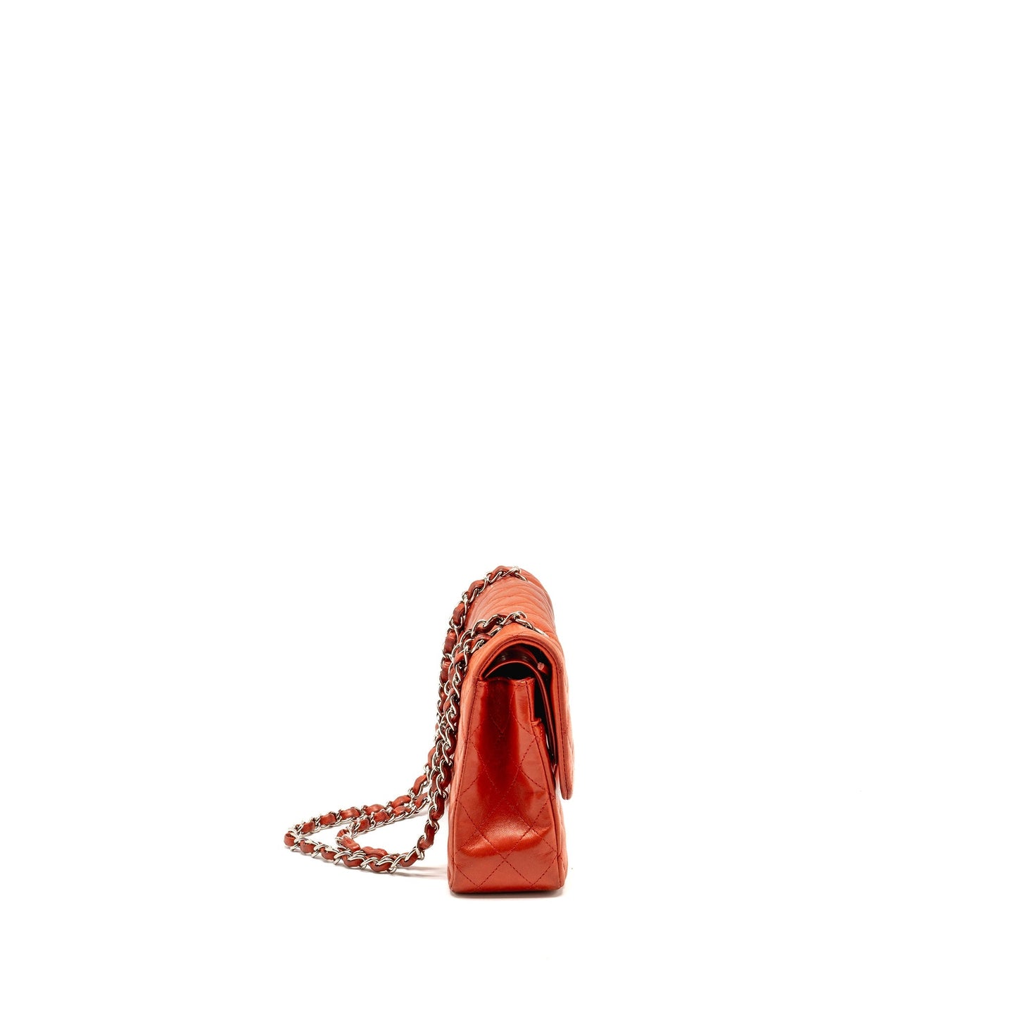 Chanel Medium Classic double flap bag lambskin red