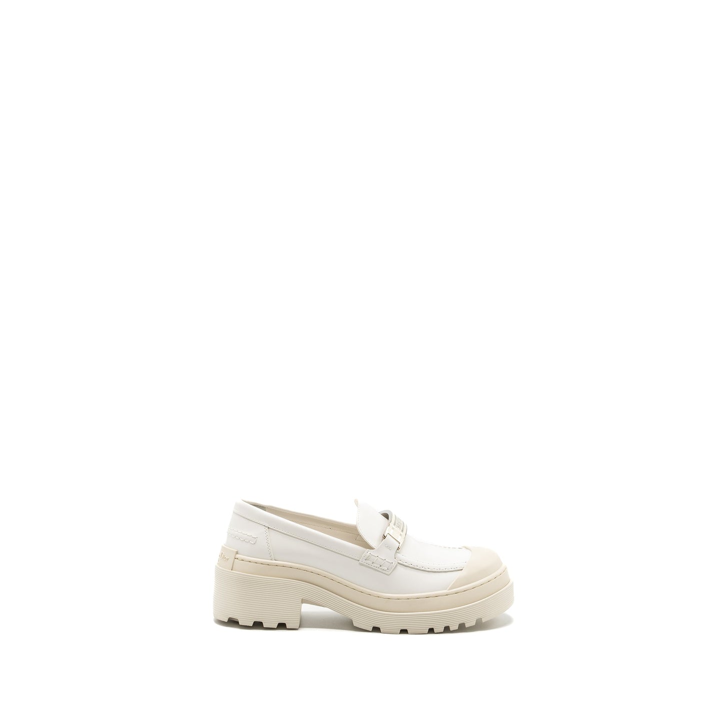 Dior size 38.5 code loafer calfskin white