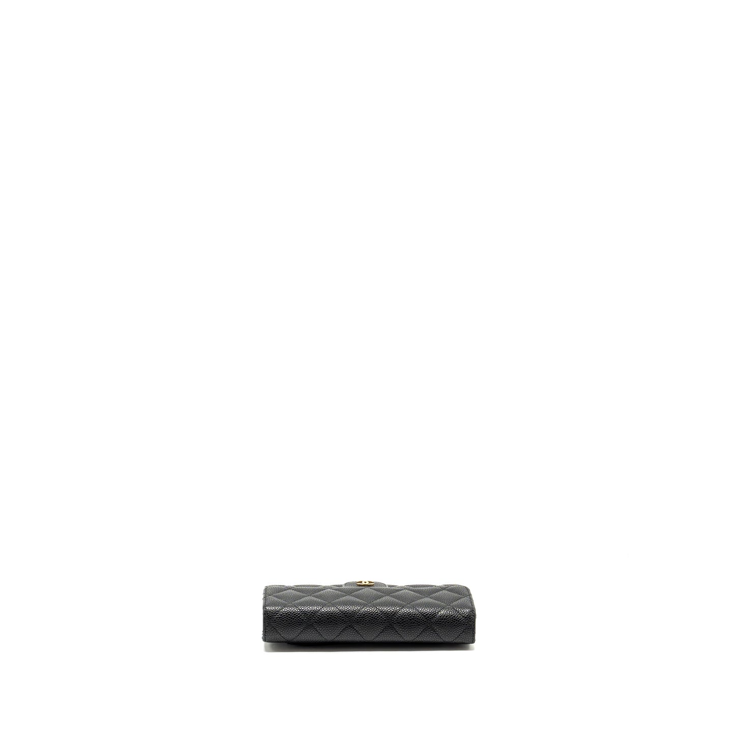 Chanel Classic flap long wallet Caviar black