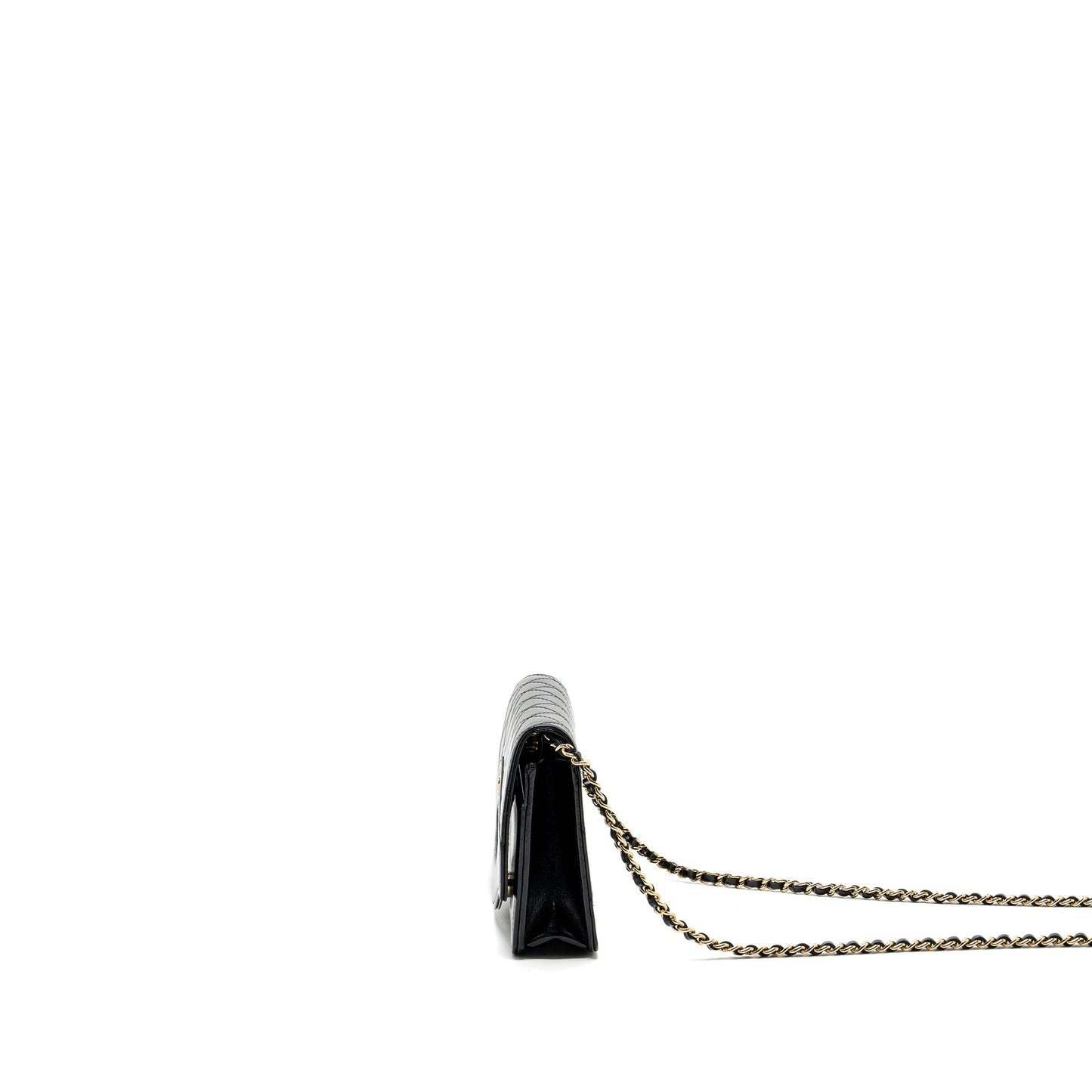 Chanel 24C 31 wallet on chain shiny calfskin black L (Microchip)