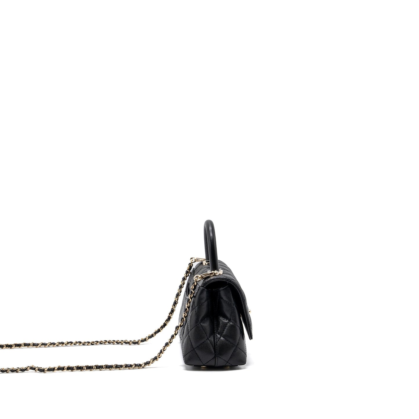 Chanel Coco handle Mini Caviar Black L (Microchip)