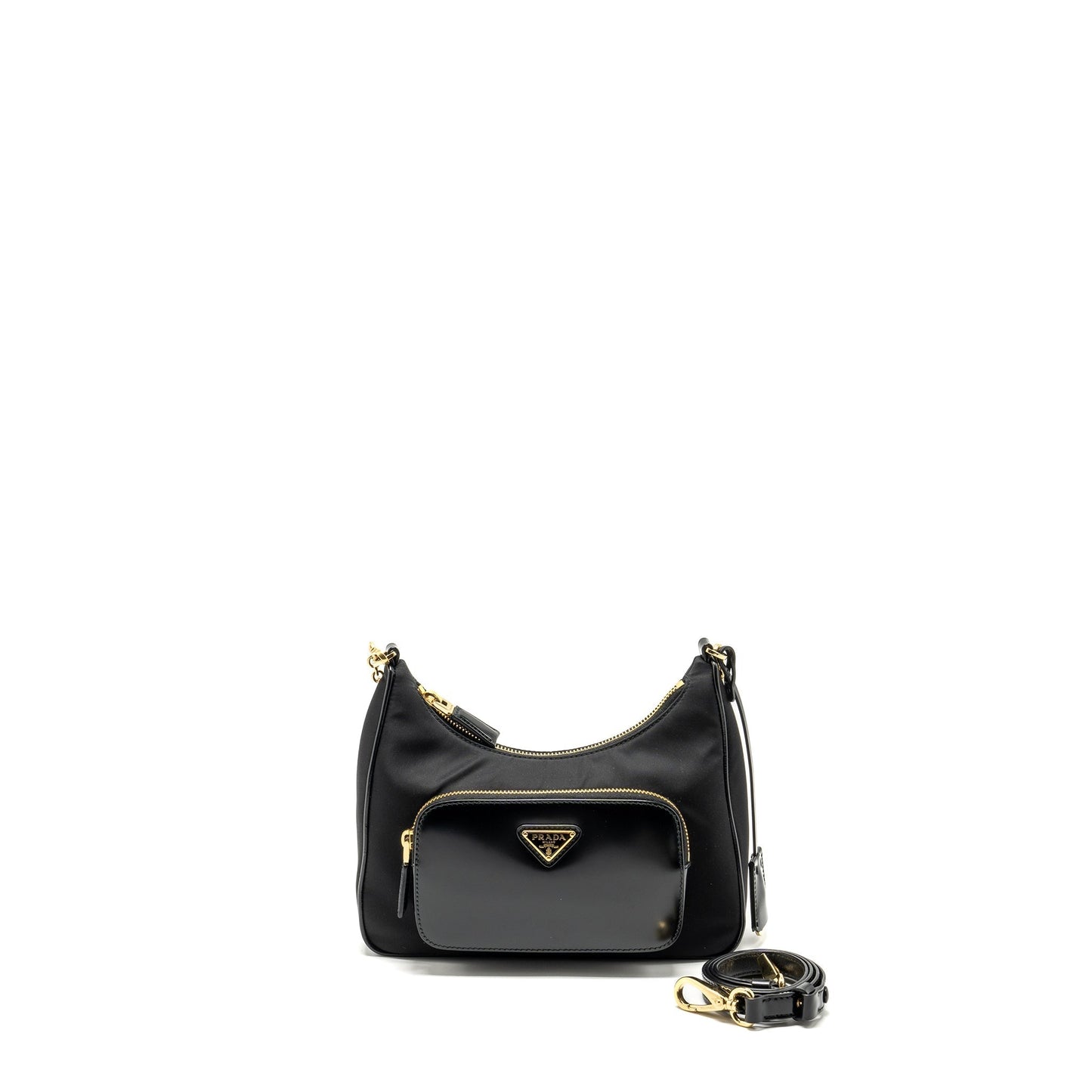 Prada Re-nylon Mini Purse calfskin black