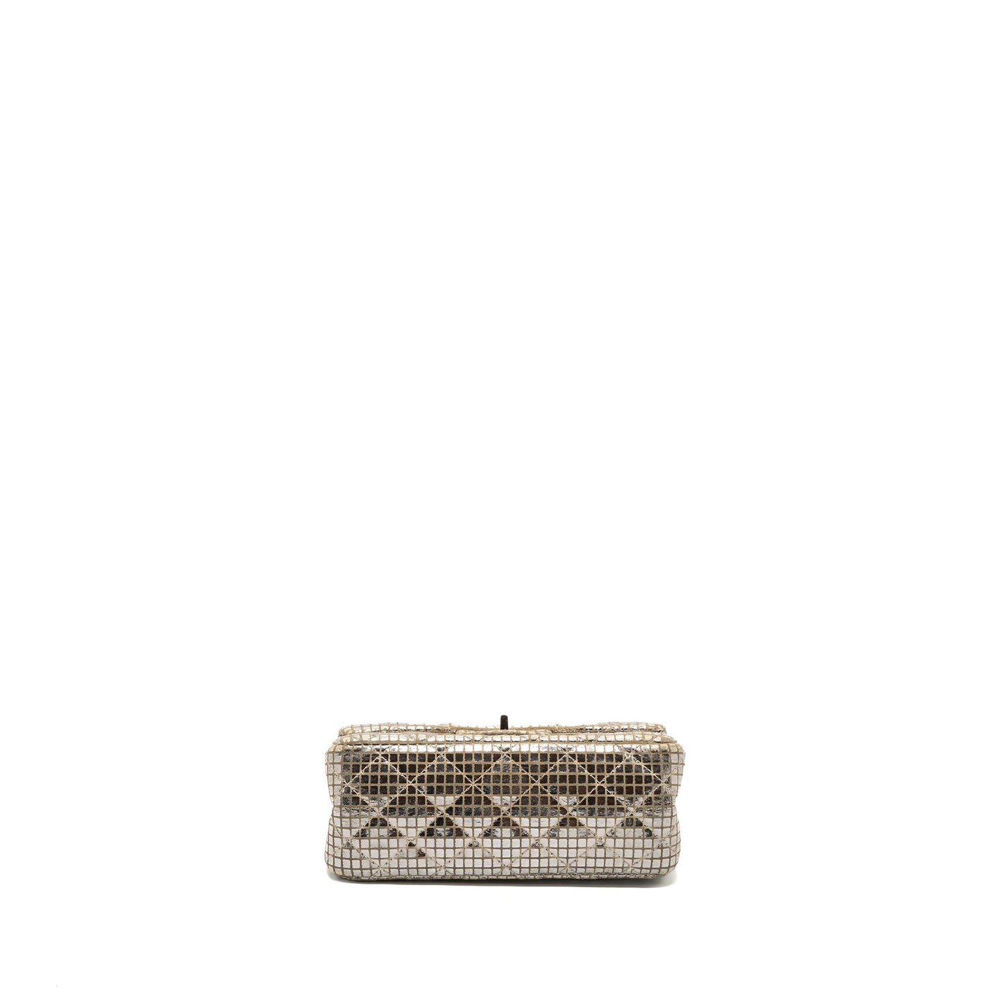 Chanel mini 2.55 reissue flap bag calfskin beige / silver
