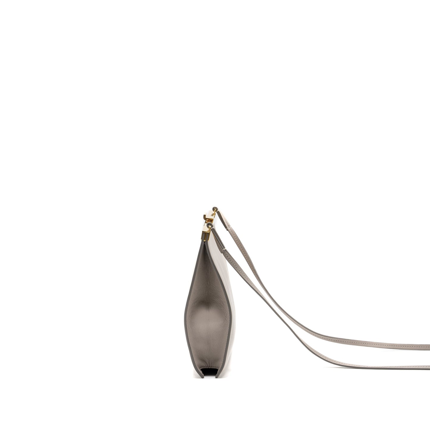 Celine mini clasp Mini Purse light grey leather