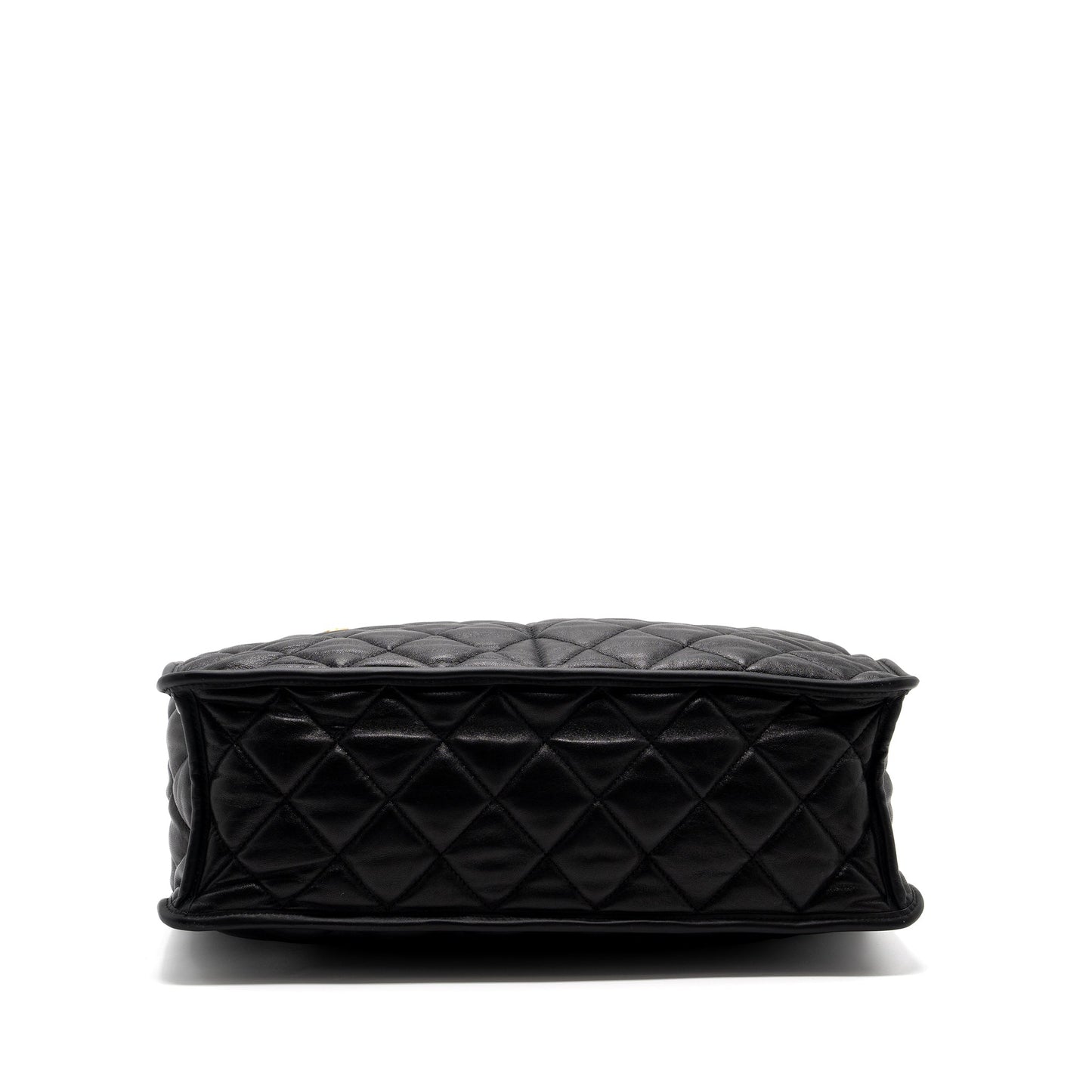 Chanel large tote bag Lambskin black brushed