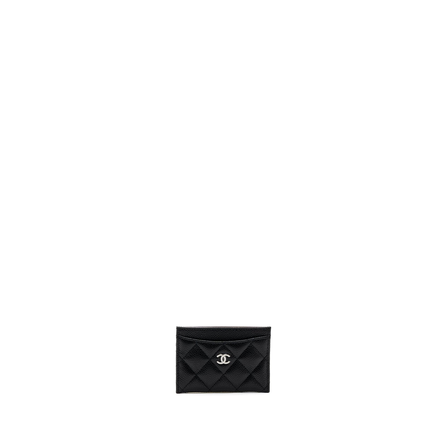 Chanel classic card holder caviar black