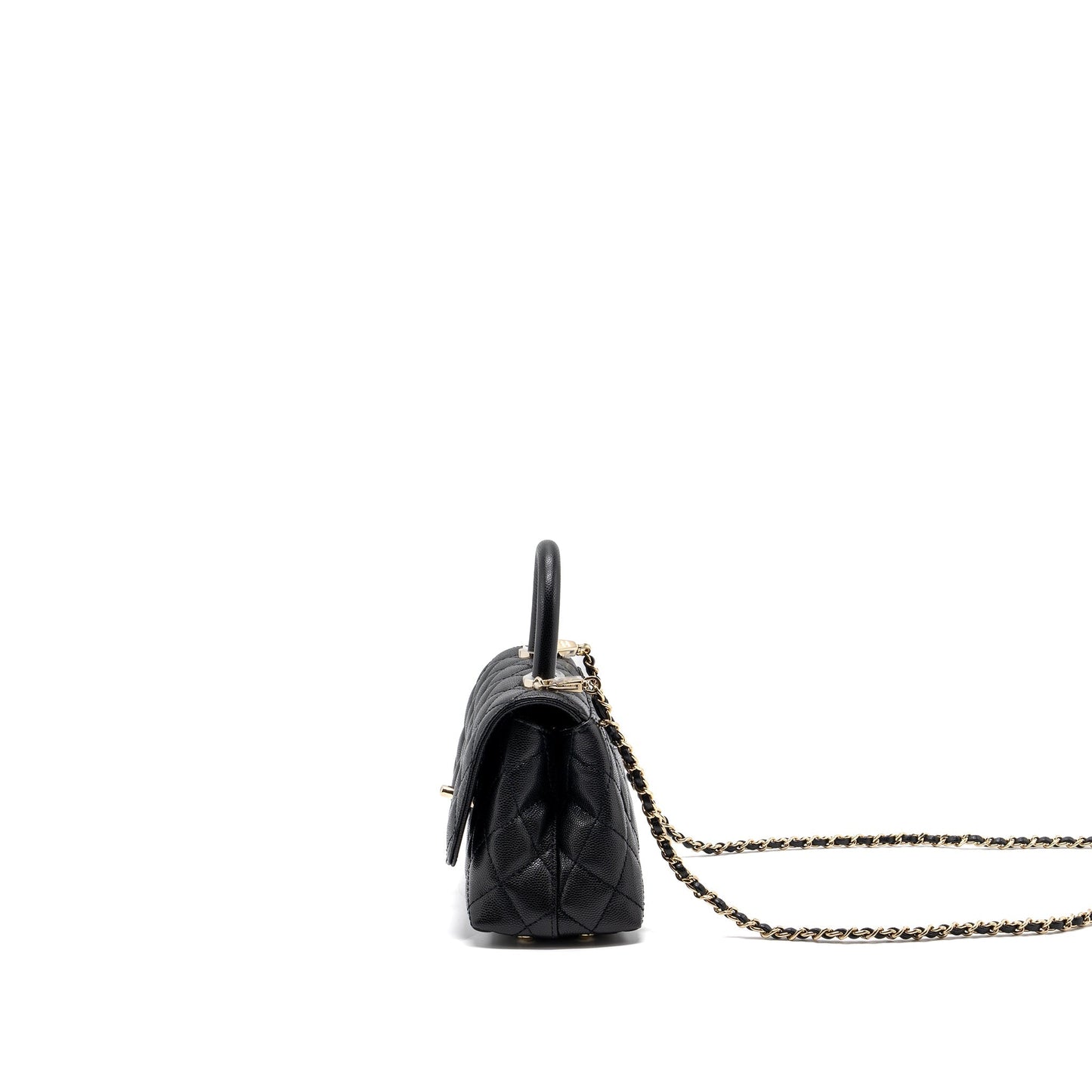 Chanel Coco handle Mini Caviar Black L (Microchip)