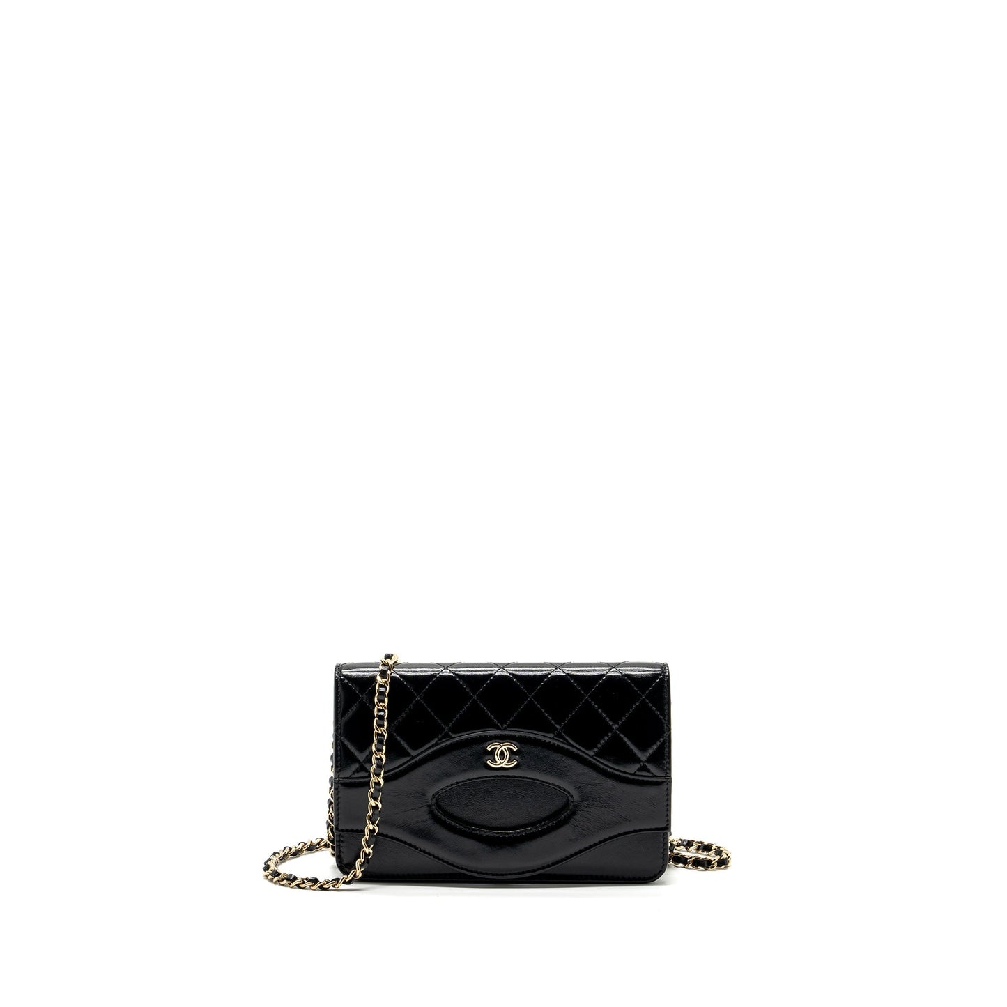 Chanel 24C 31 wallet on chain shiny calfskin black L (Microchip)
