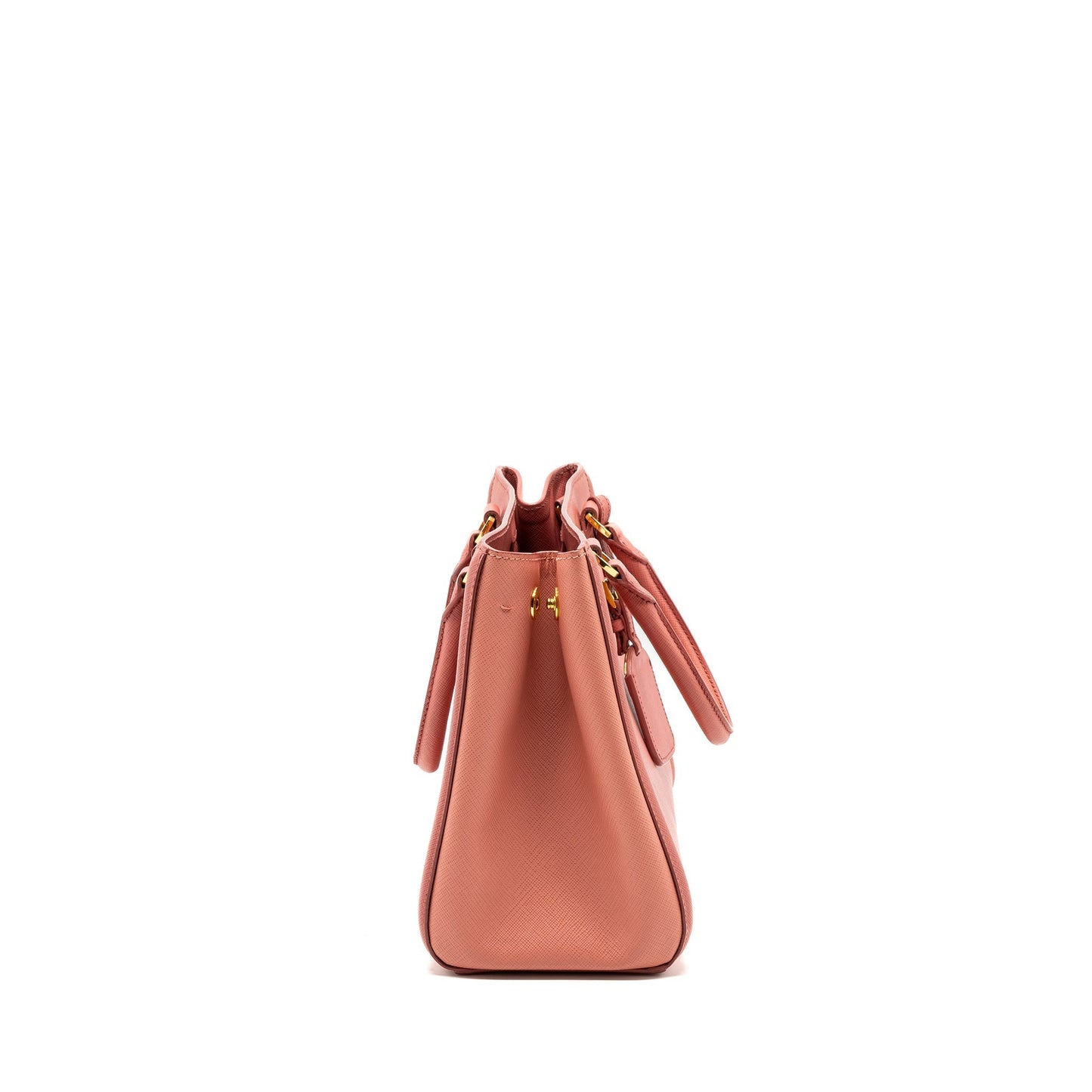 Prada top handle small tote Purse saffiano calfskin pink