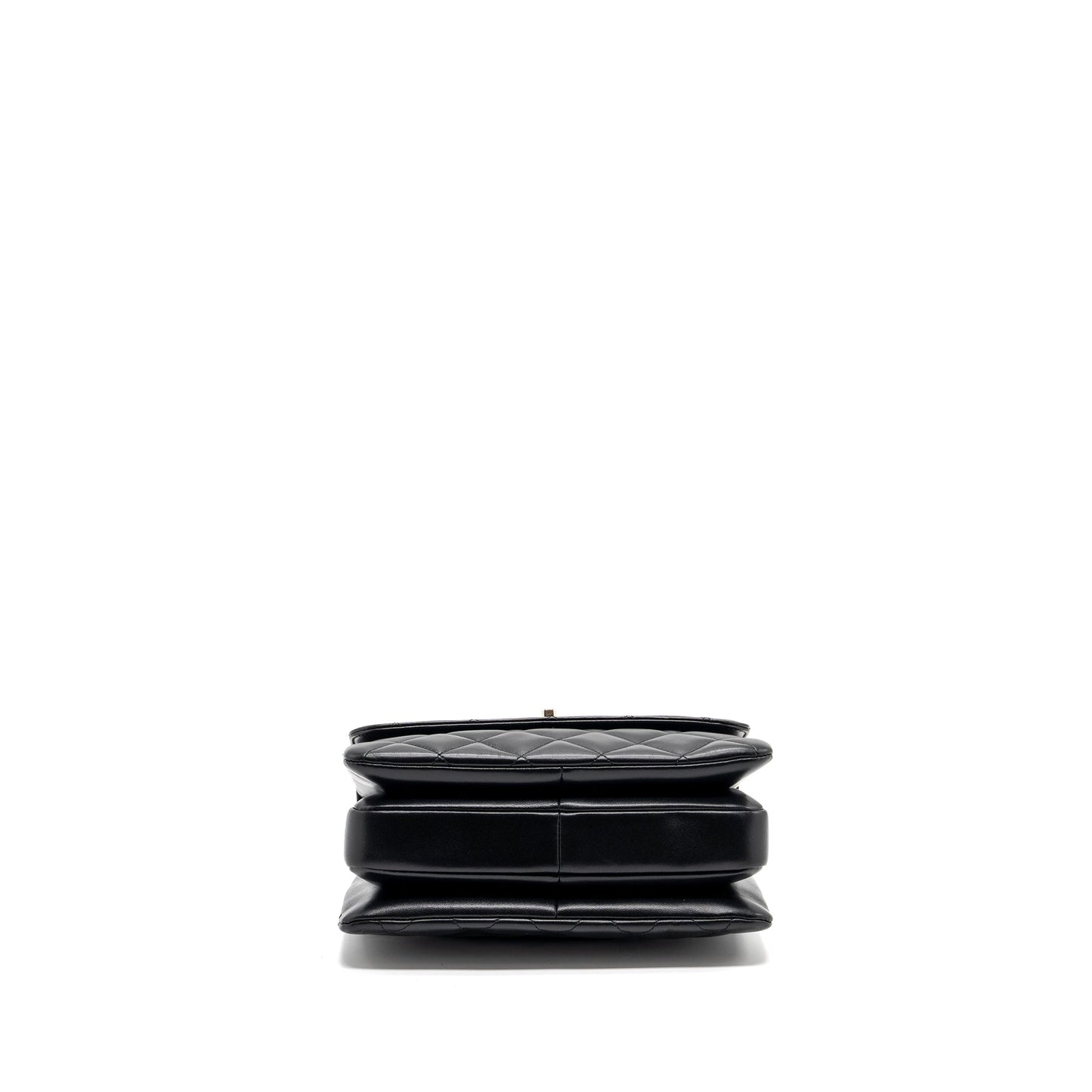 Chanel trendy CC flap bag with top handle lambskin black L (microchip)