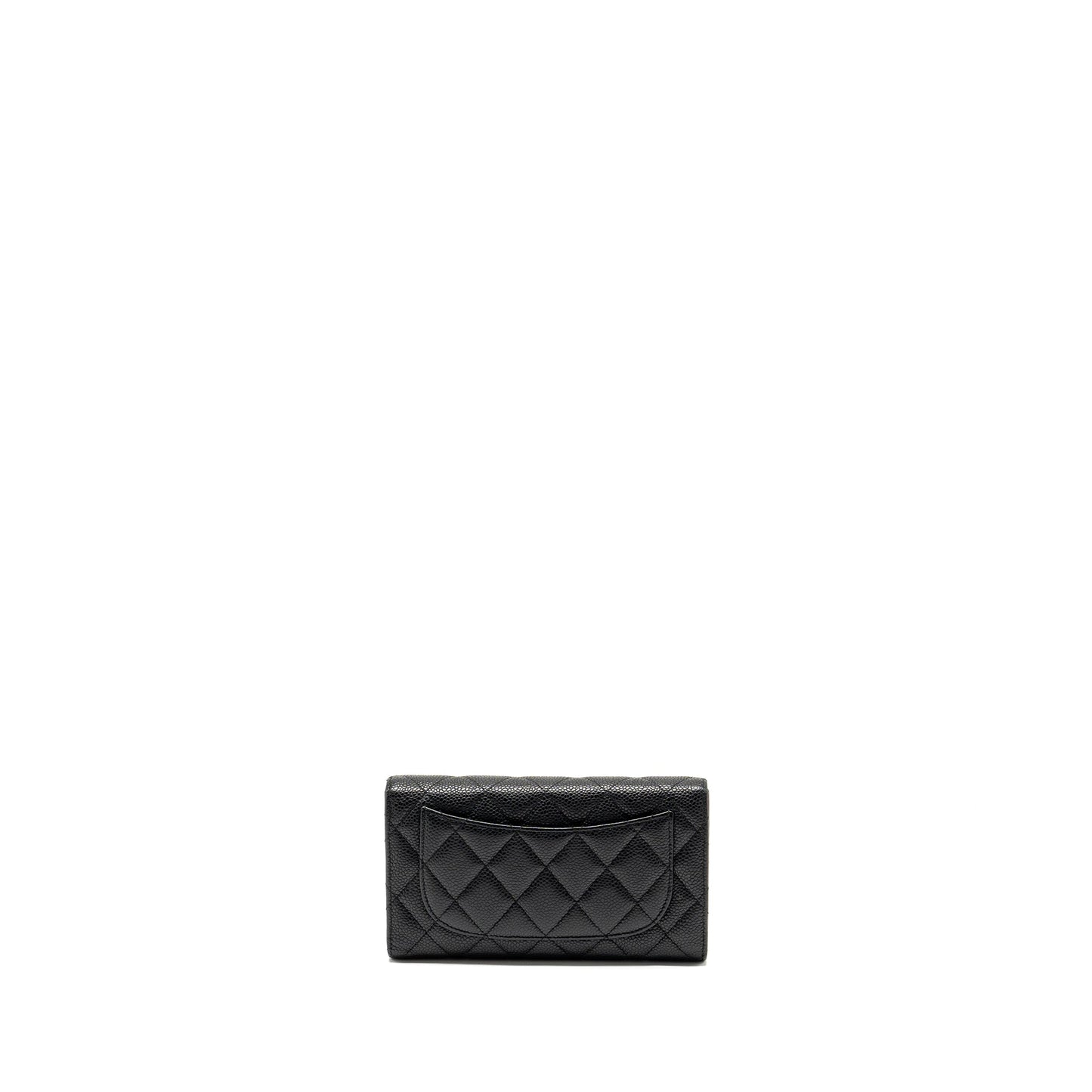 Chanel Classic flap long wallet Caviar black