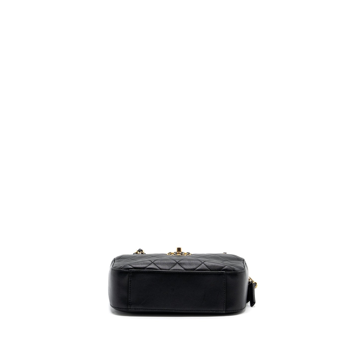 Chanel CC chain logo camera bag lambskin black