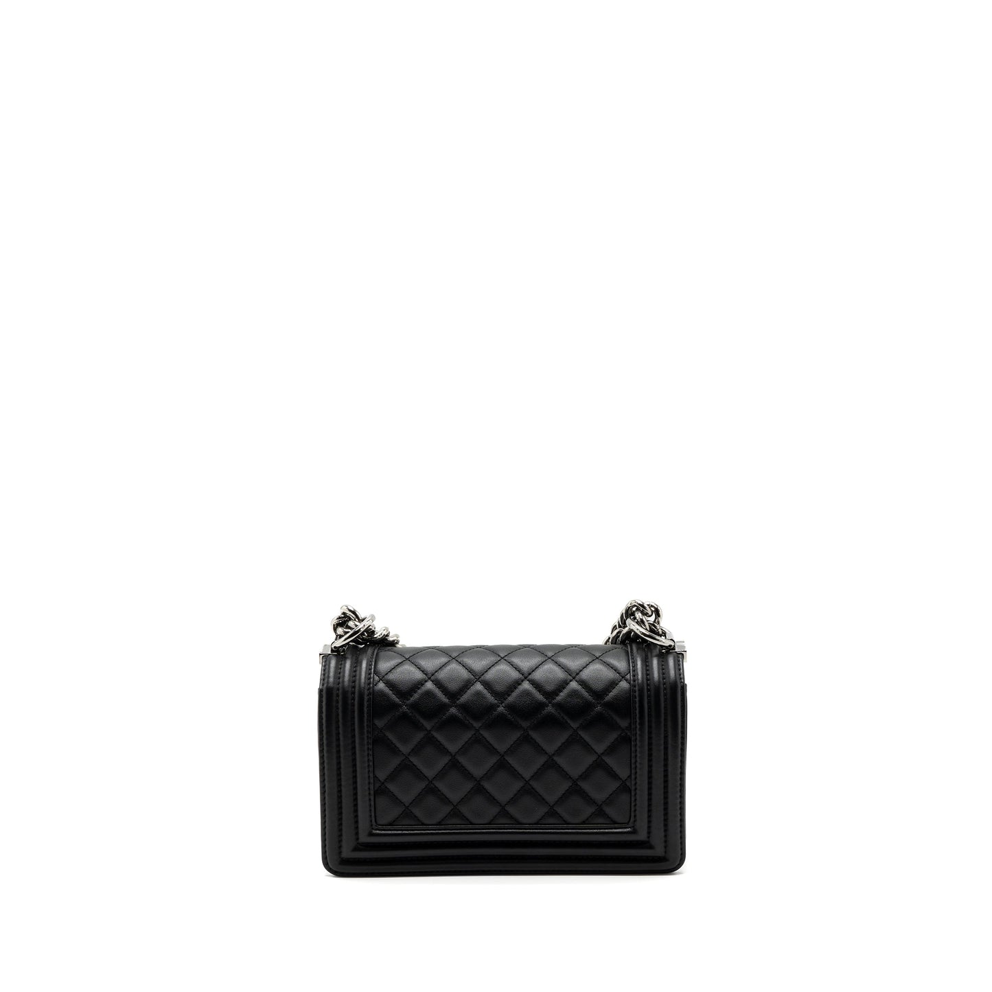 Chanel Small Boy Bag Calfskin Black  (microchip)