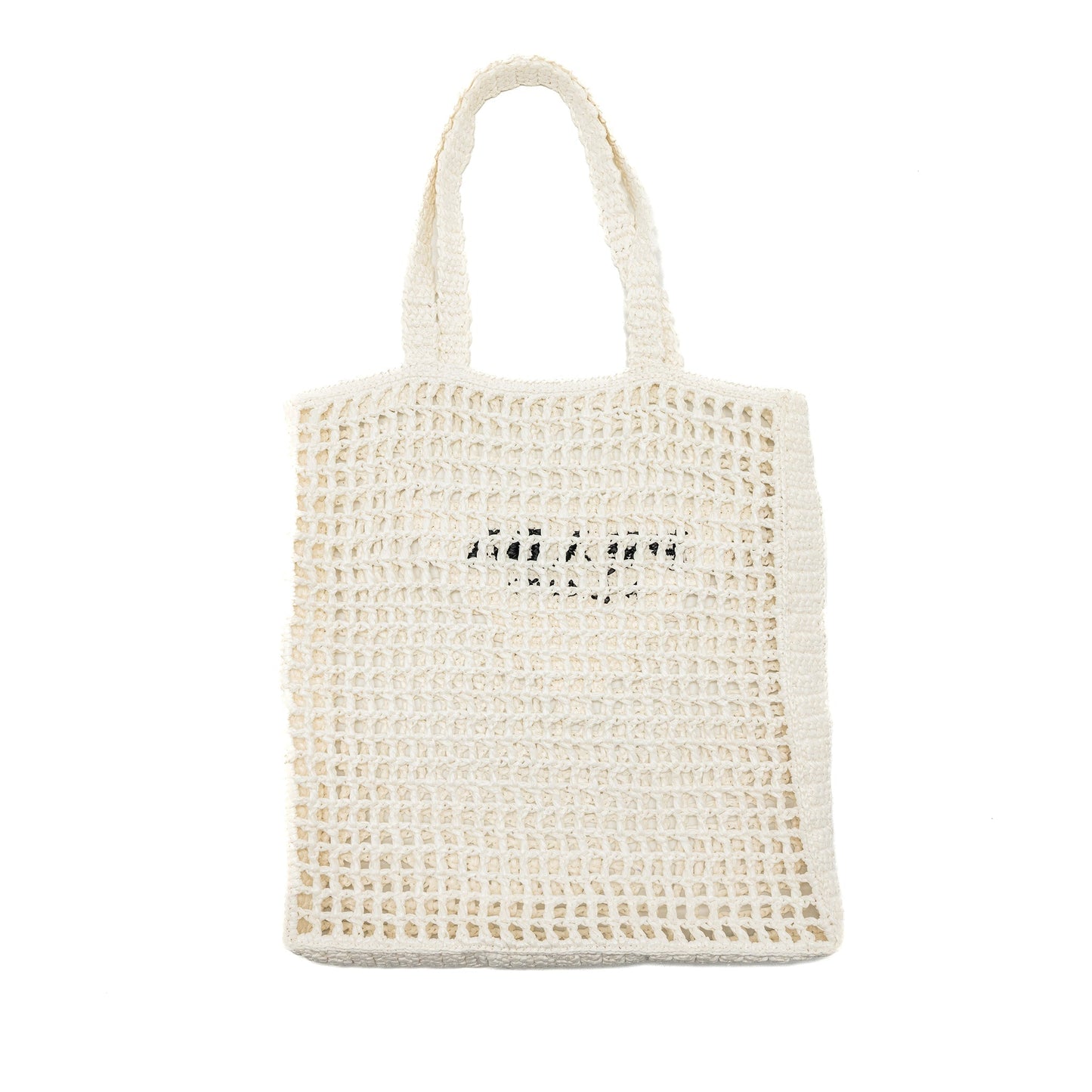 Prada crochet tote Purse raffia white