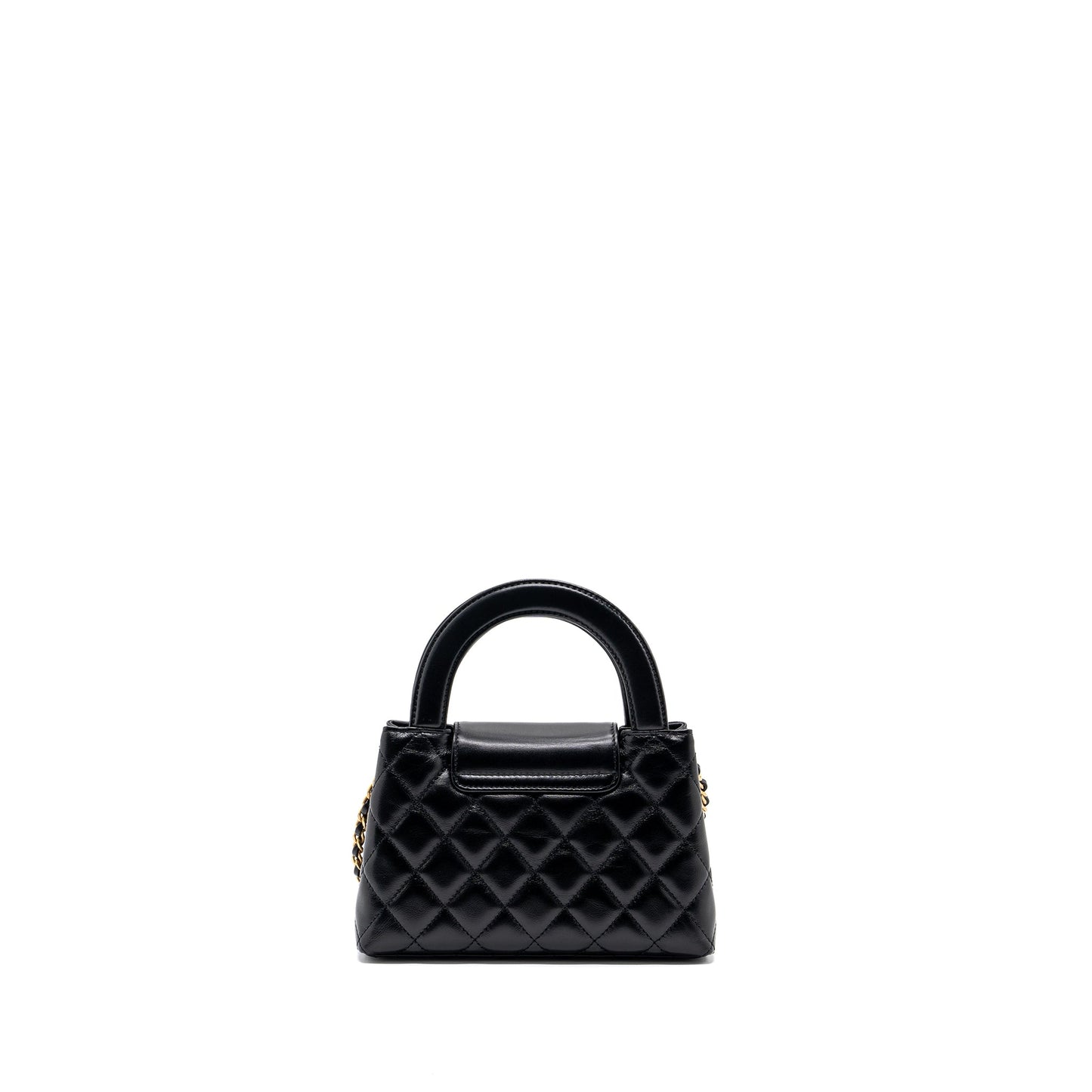Chanel 23K mini kelly shopping tote bag Calfskin black  (microchip)