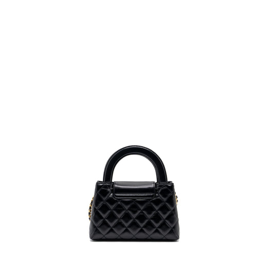 Chanel 23K mini kelly shopping tote bag Calfskin black  (microchip)